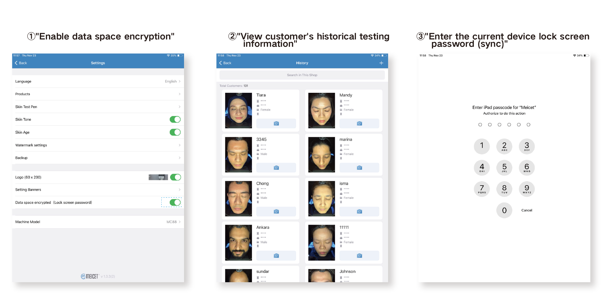 Meicet 3D Full Facial Skin Analyzer Commercial Use MC88 factory