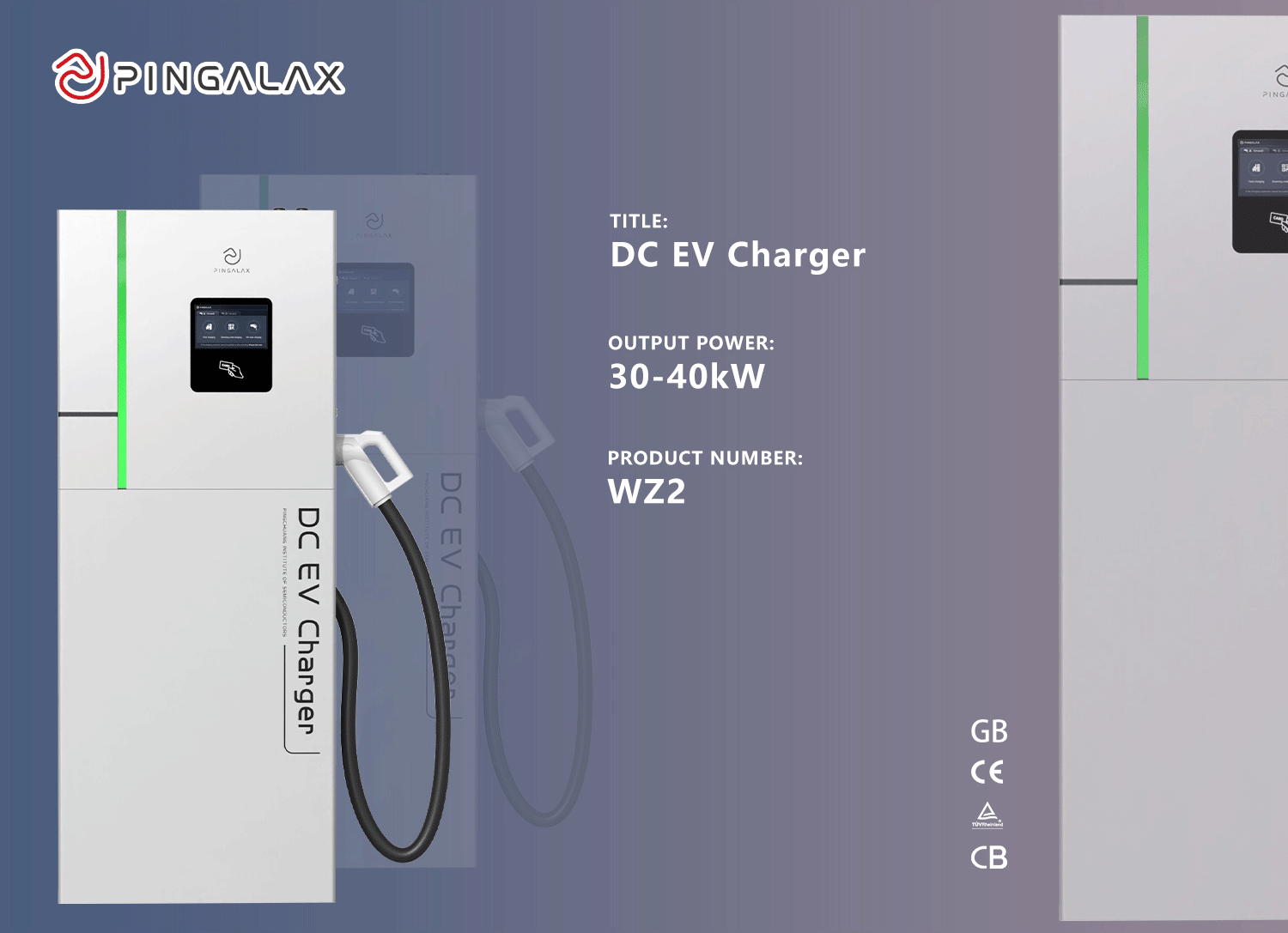 PINGALAX DC Charging Station WZ2 30KW 40KW WALL MOUNTED supplier