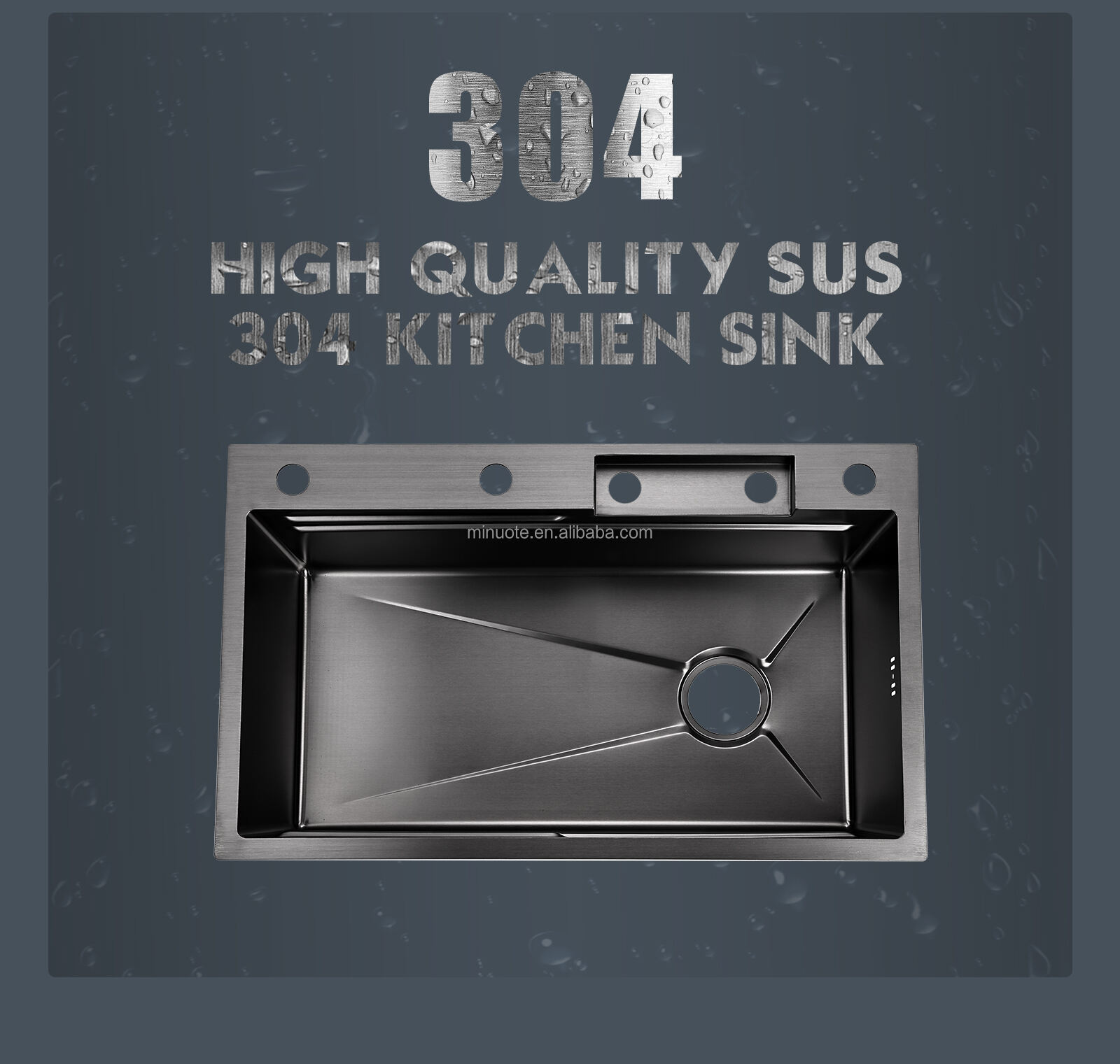 Multi Function Kitchen Sink Kitchen Sink Drain Basket Single Bowl Stainless Steel Kitchen Sink Without Faucet manufacture