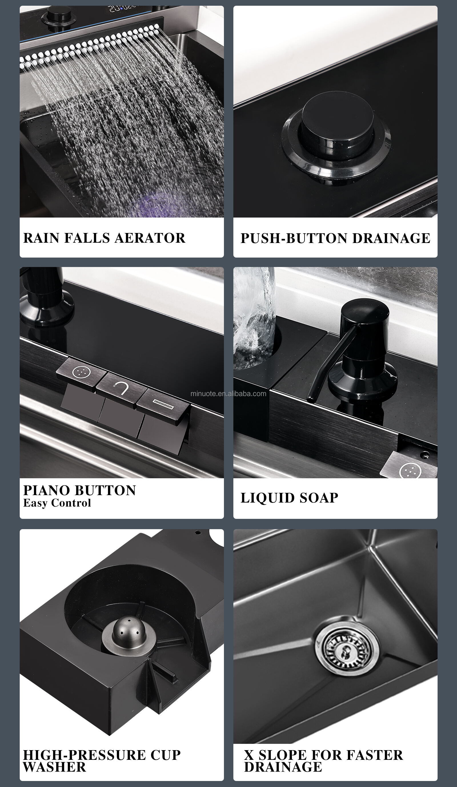 Modern Design Kitchen Sink Countertop Stainless Steel Kitchen Sink Counter Double Bowl Stainless Steel Kitchen Sink supplier