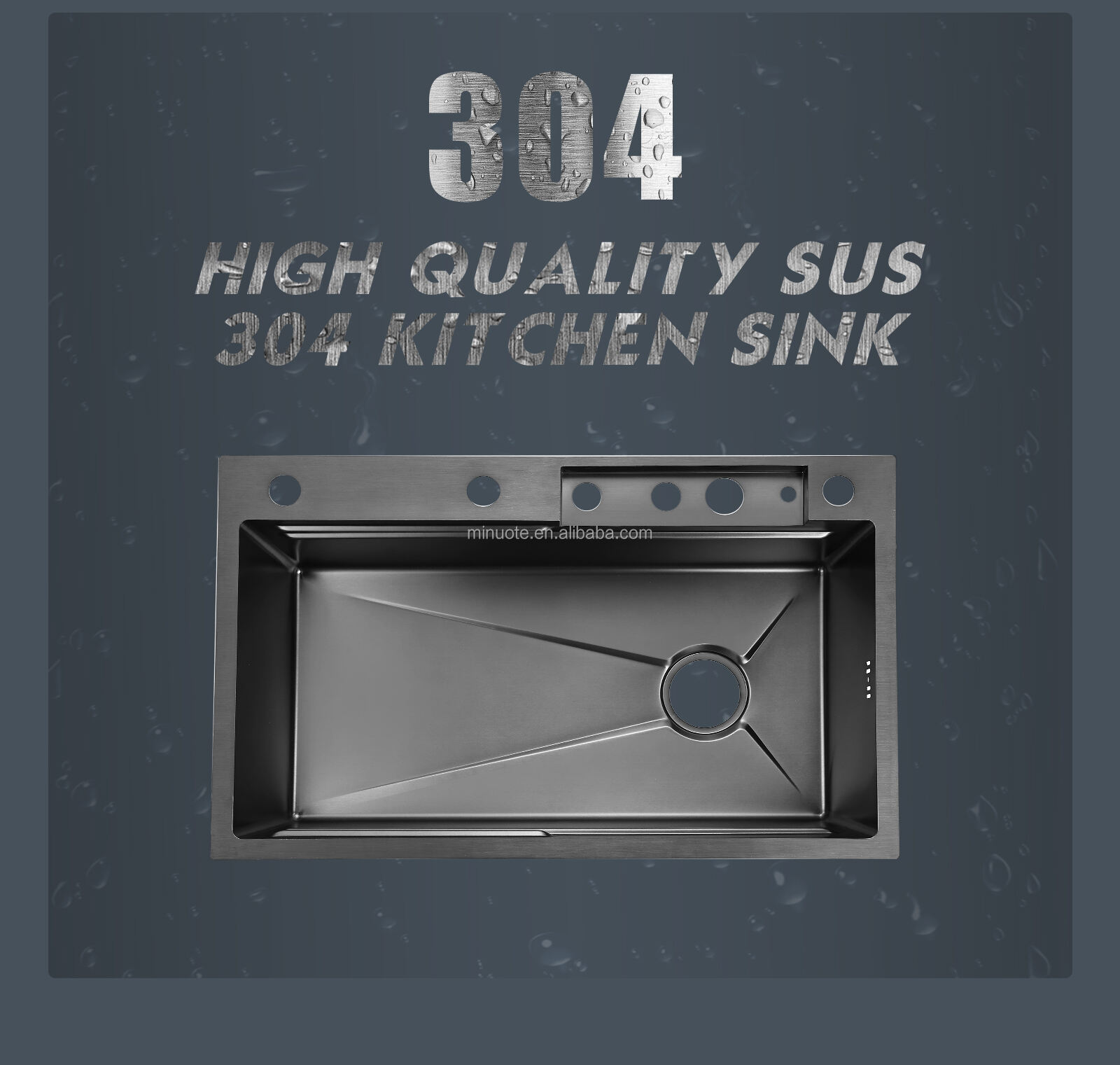 Pull-Out Kitchen Faucet Sink Waterfall S.S. Flying Rain Faucet and Kitchen Sink supplier