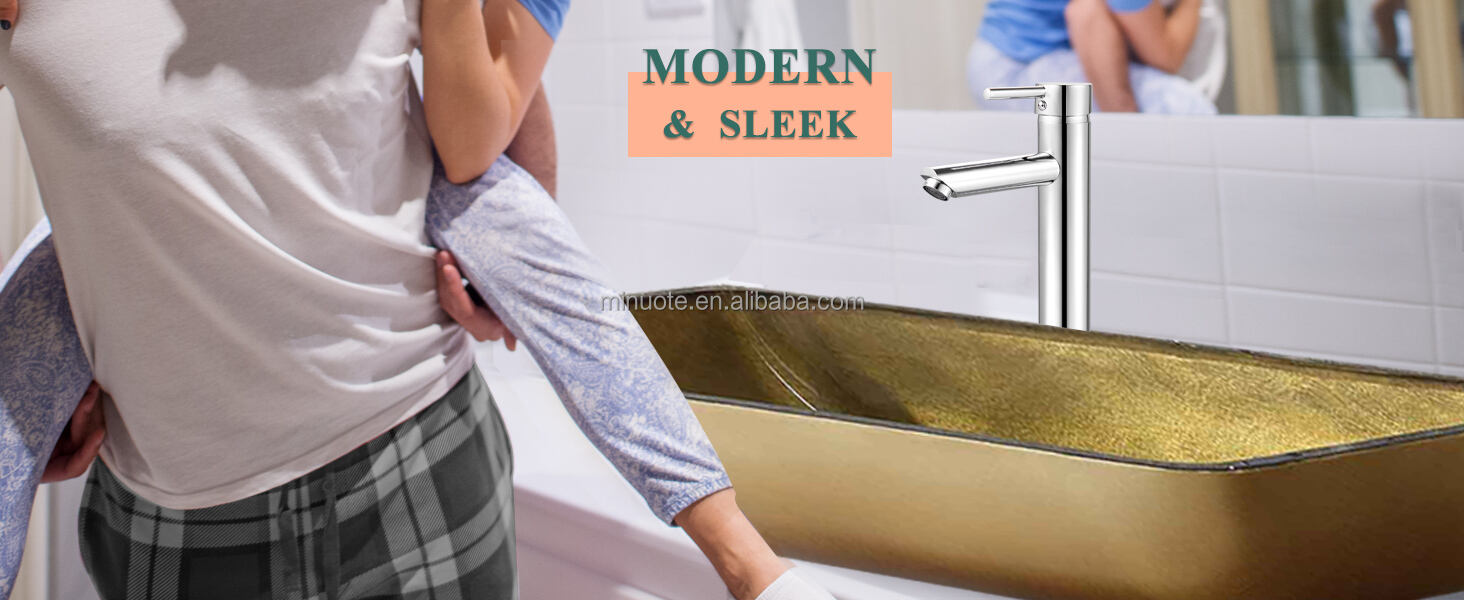 Luxury vintage brass deck mounted single lever faucets basin faucet wall details