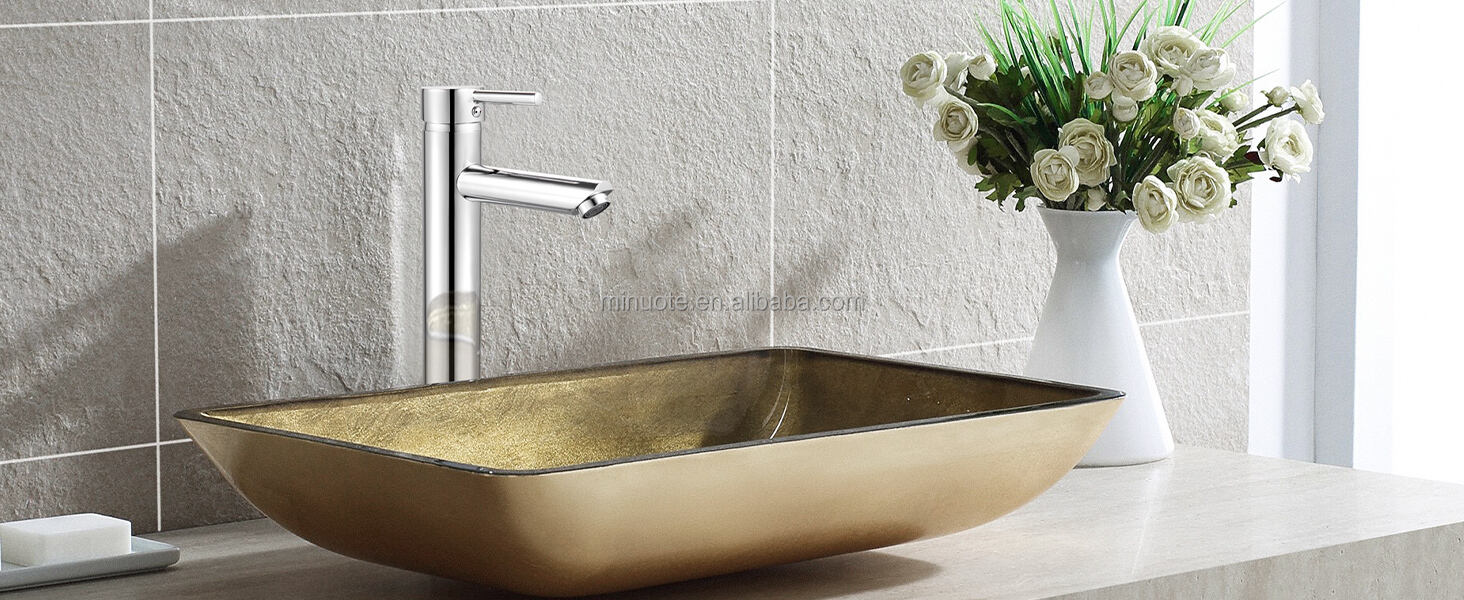 Luxury vintage brass deck mounted single lever faucets basin faucet wall supplier