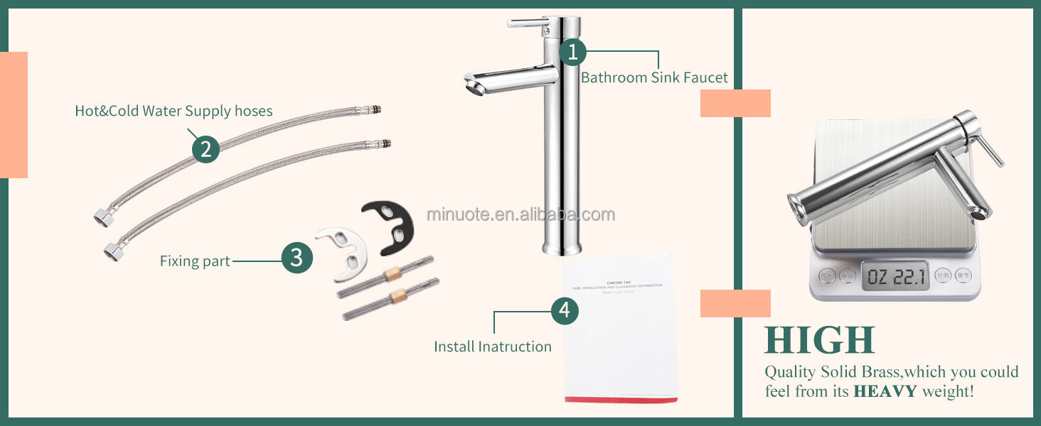 Luxury vintage brass deck mounted single lever faucets basin faucet wall manufacture