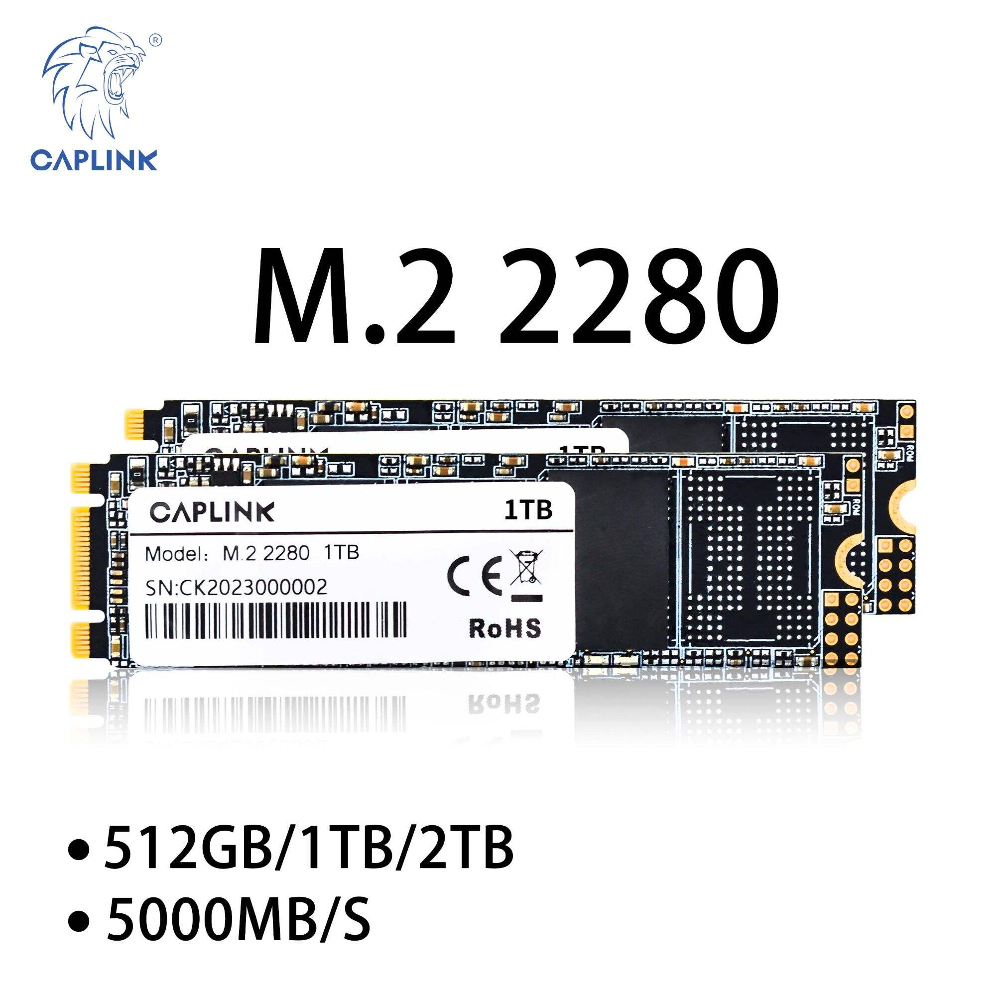 NVMe SSD M.2 2280 512GB/1TB/2TB 5000MB/s 3D NAND Laptop/PC Compatible