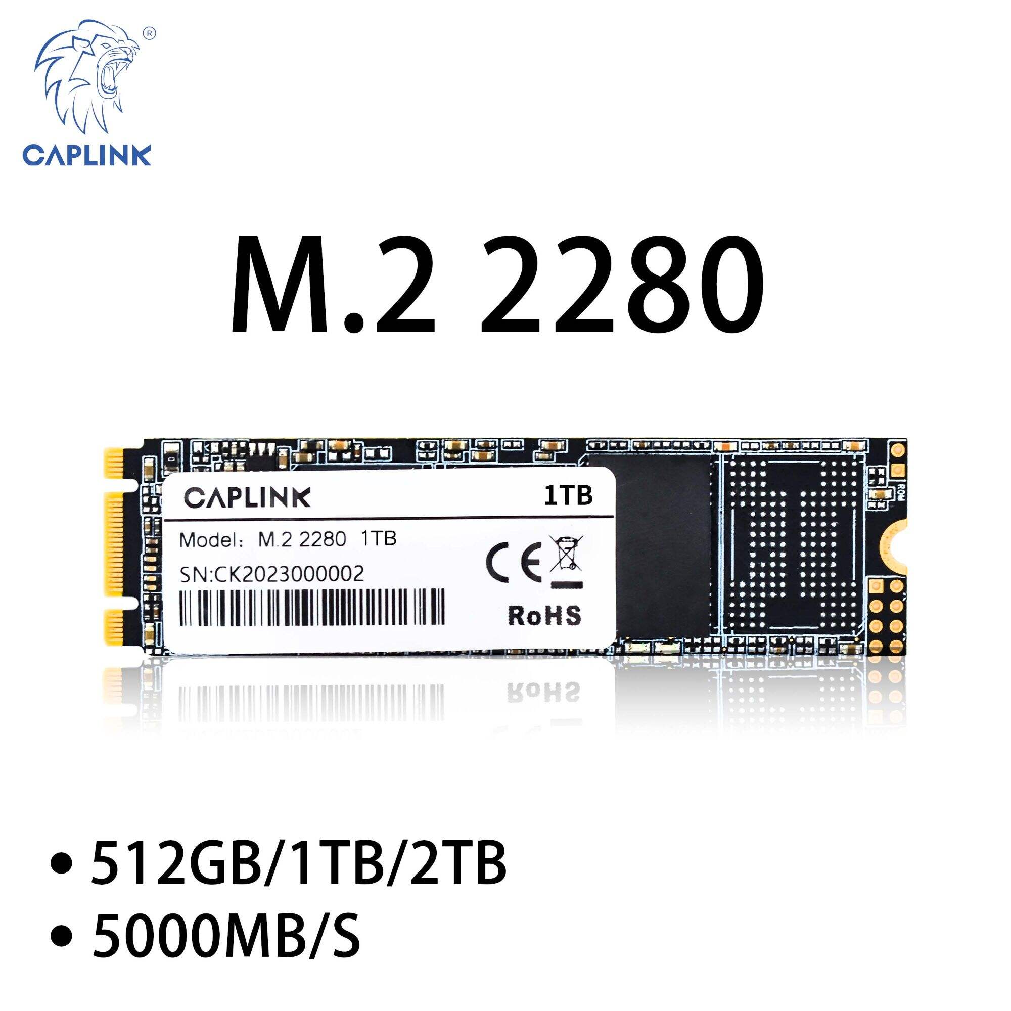 Caplink SATA M.2 2280 SSD 160GB 6 Gb/s With 3D NAND Technology Durable Plastic Shell