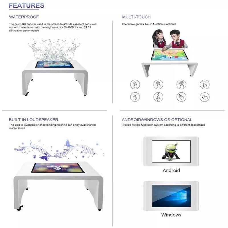 Good price capacitive touch screen table 