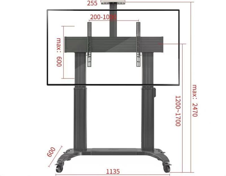 mobile stand tv carts 