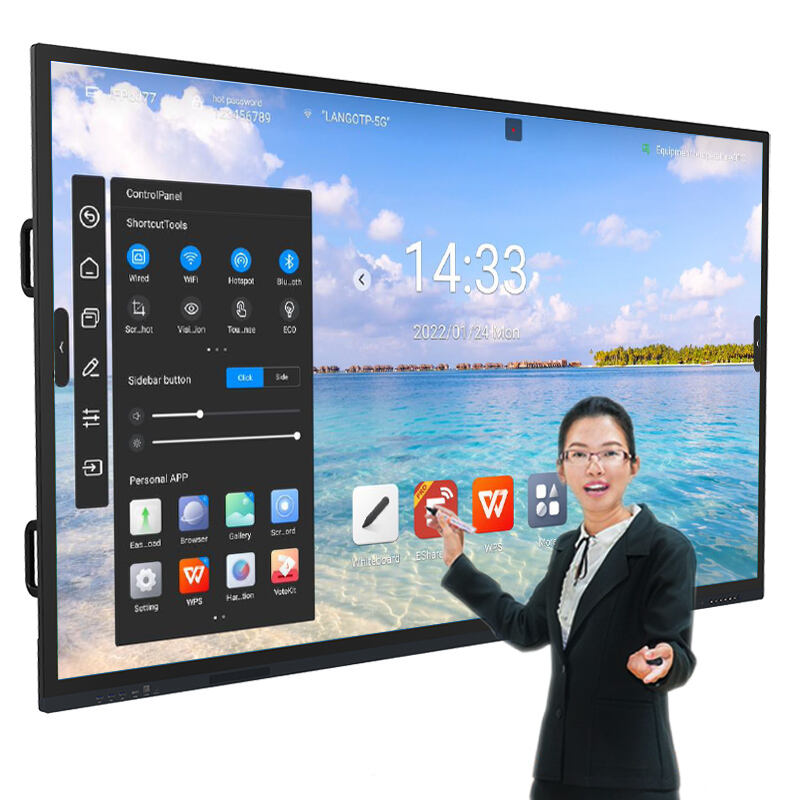 groothandel vergaderruimte onderwijs 55 65 75 86 98 110 inch 4k multi smart touchscreen interactief platte paneel