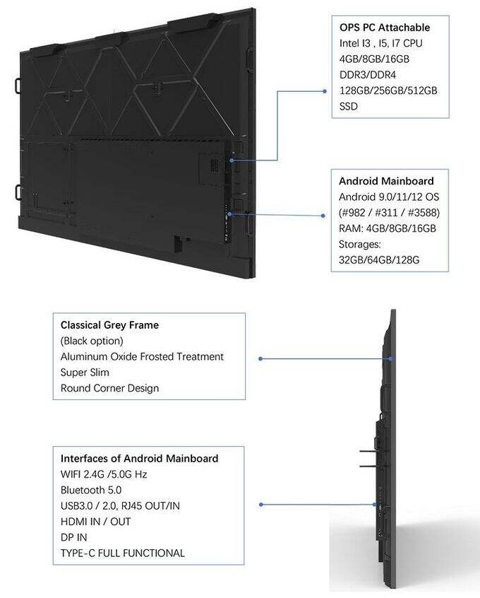 IR interactive flat panel with camera Mic smart whiteboard China Manufacturer