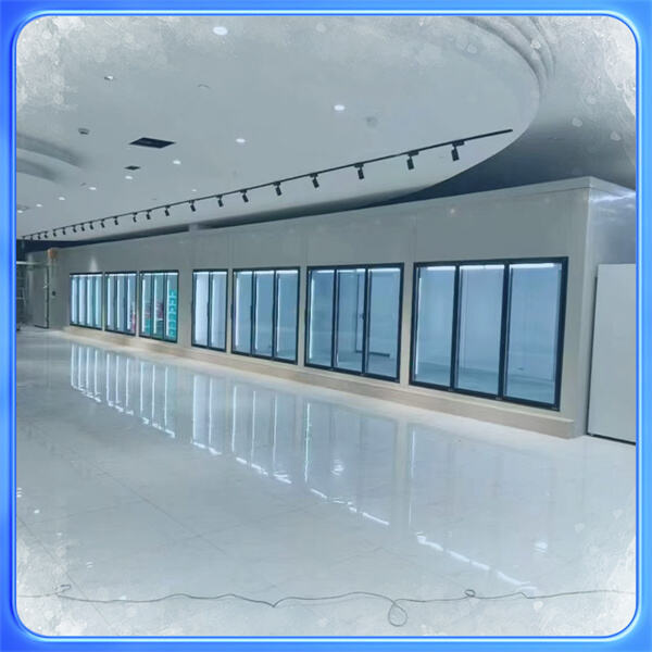 Improve organization and efficiency with a walk-in cooler that offers clear visibility through glass doors.