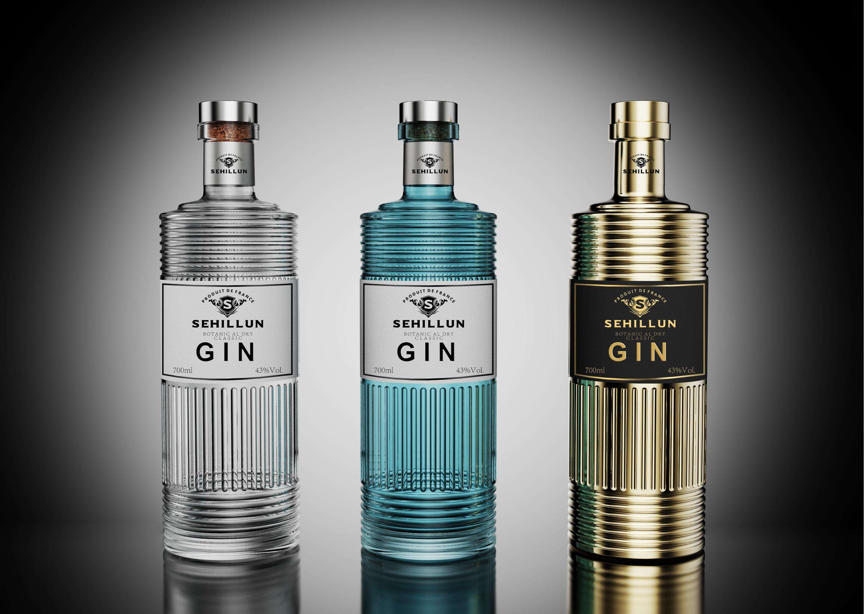 product 750ml glass liquor bottles oem custom logo high quality gin spirits bottle comes with custom box520-6