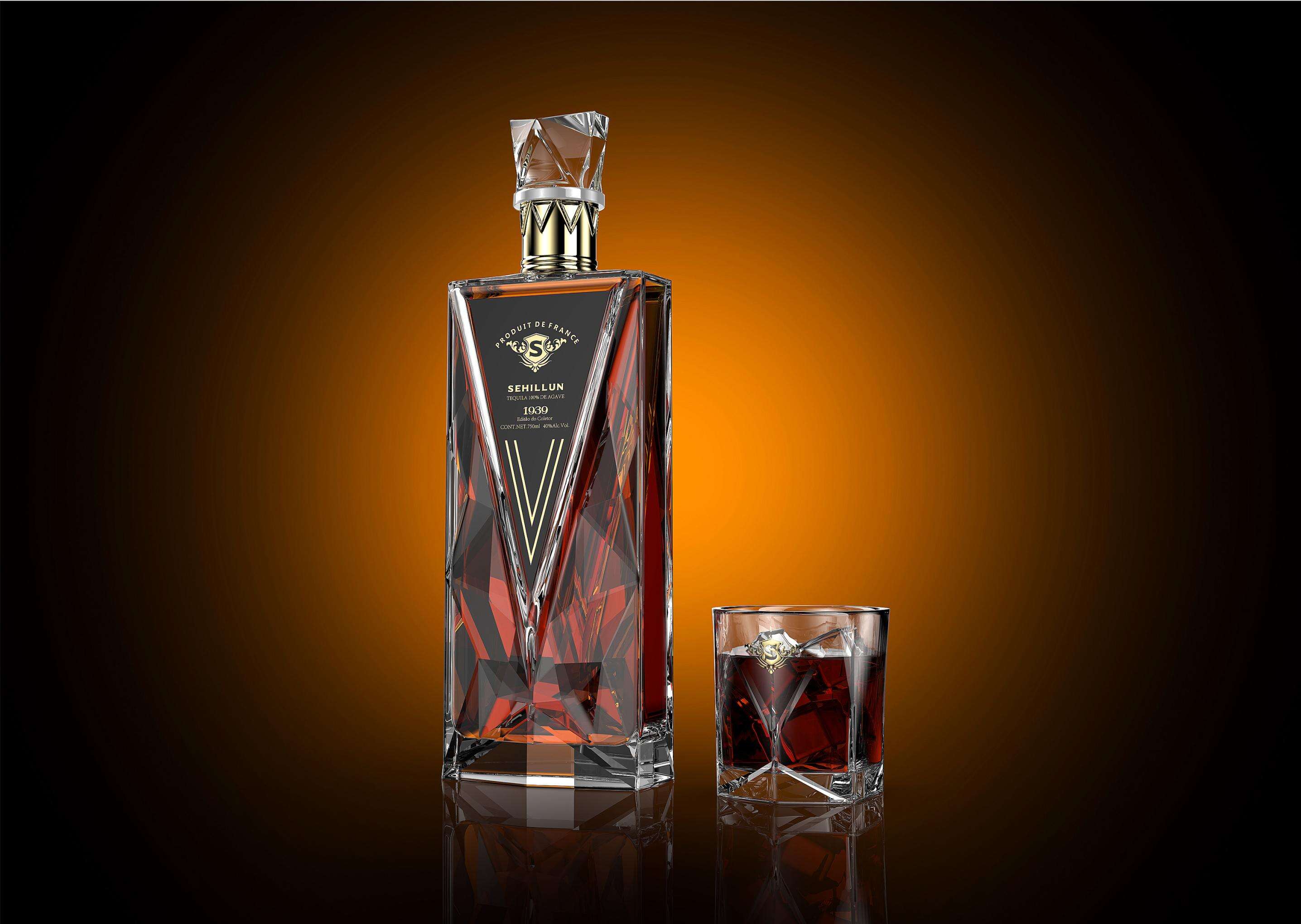 product light bottle with oem unique logo and premium tequila and spirits included in a custom package-3