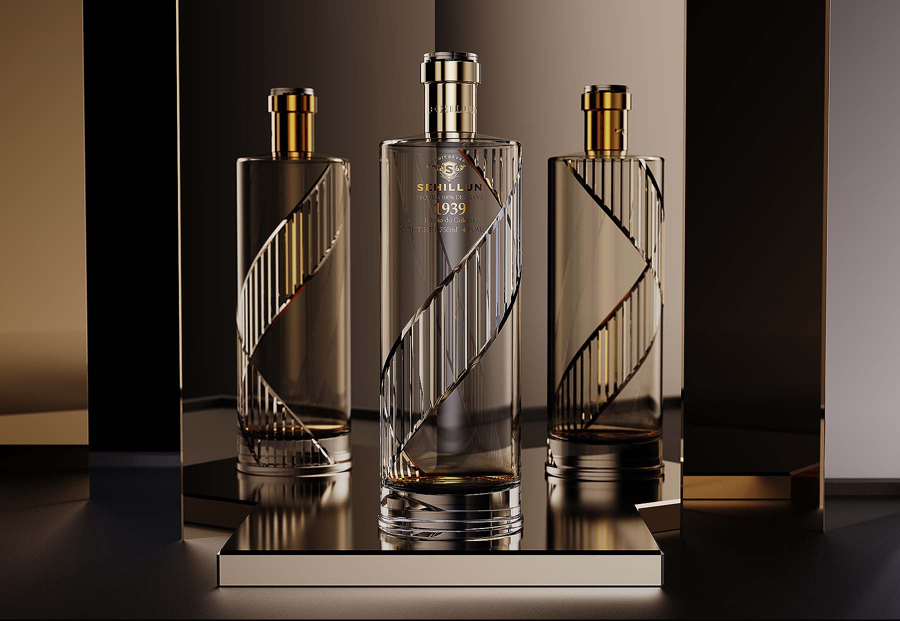 product wholesale clear liquor bottle 500ml 750ml flat tequila bottle glass with screw cap  for tequila and customization box-3