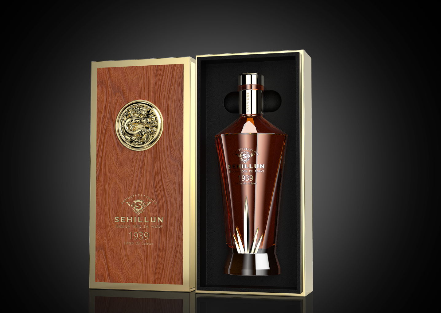 product oem custom logo high quality tequila spirits bottle light bottle comes with custom box563-4