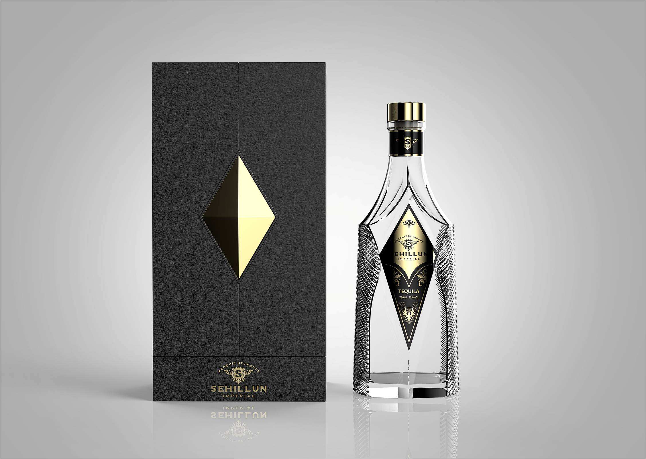 Glass Bottles Spirit Liquor Bottle Tequila Whiskey Brandy Vodka RUM JIN 750ml Glass Bottle supplier