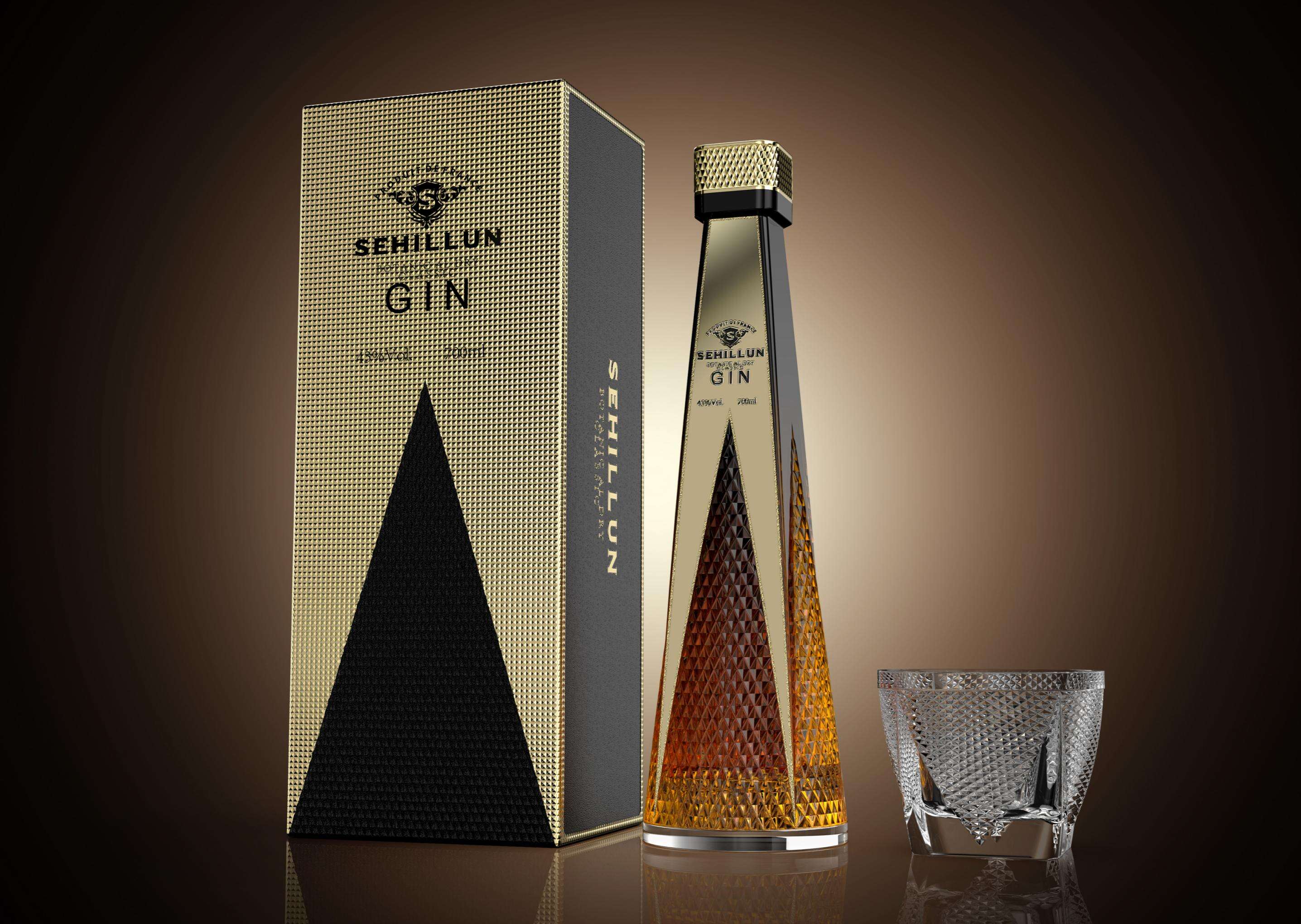 product oem custom logo high quality gin spirits bottle light bottle comes with custom box-5