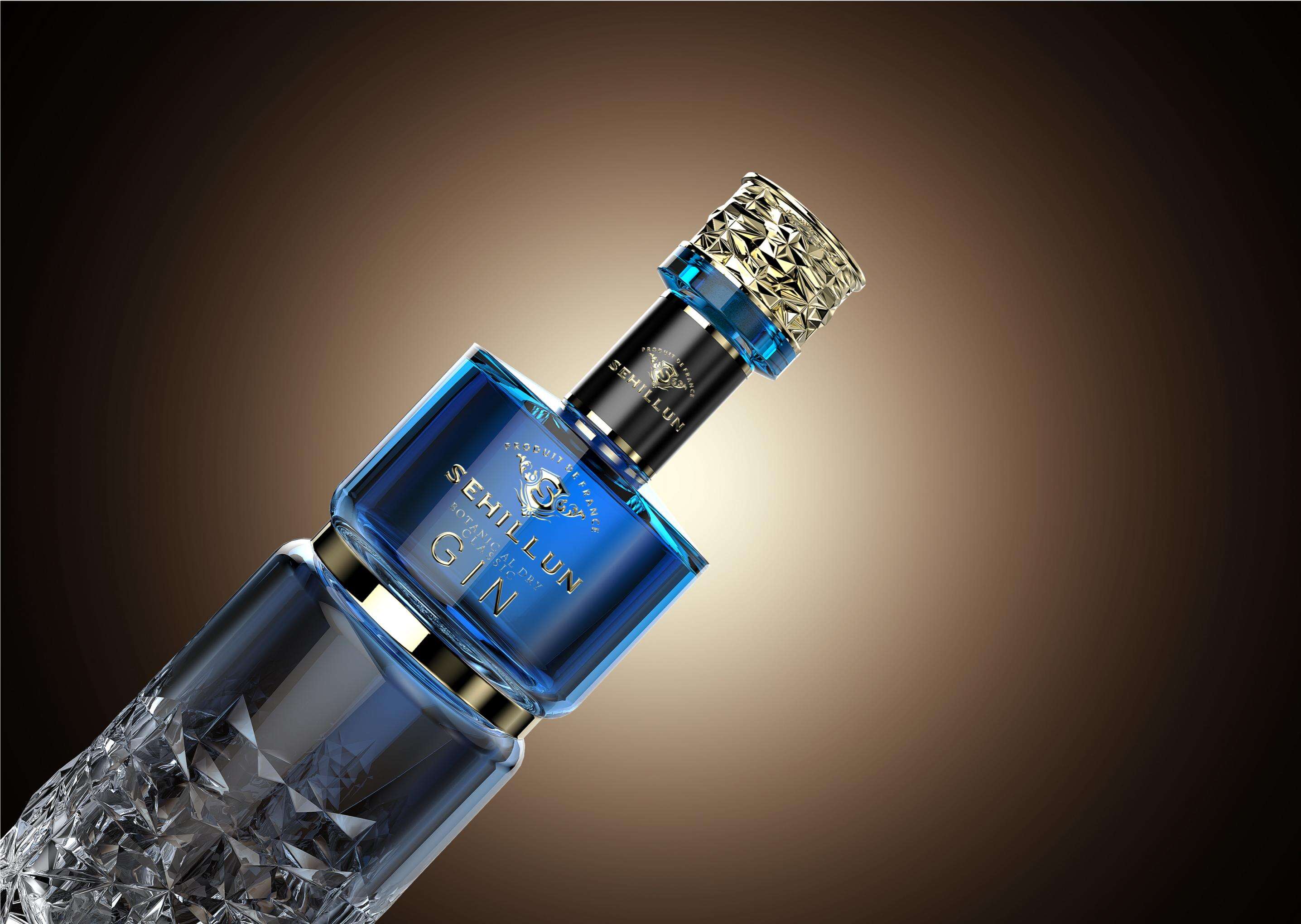 product an optional 700 ml or 750 ml empty glass gin spirits bottle sample luxurious with gift box-3