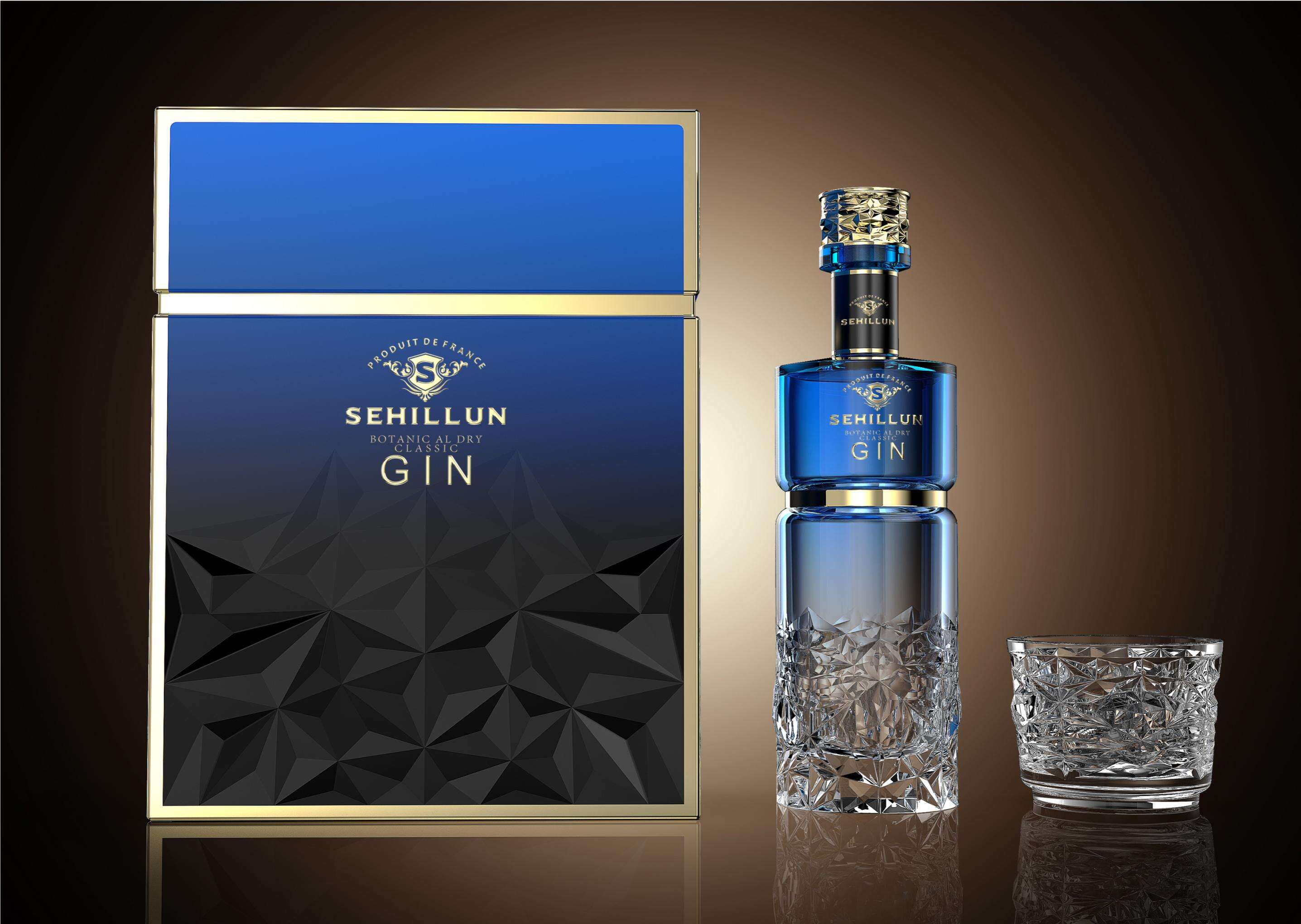 product an optional 700 ml or 750 ml empty glass gin spirits bottle sample luxurious with gift box-5
