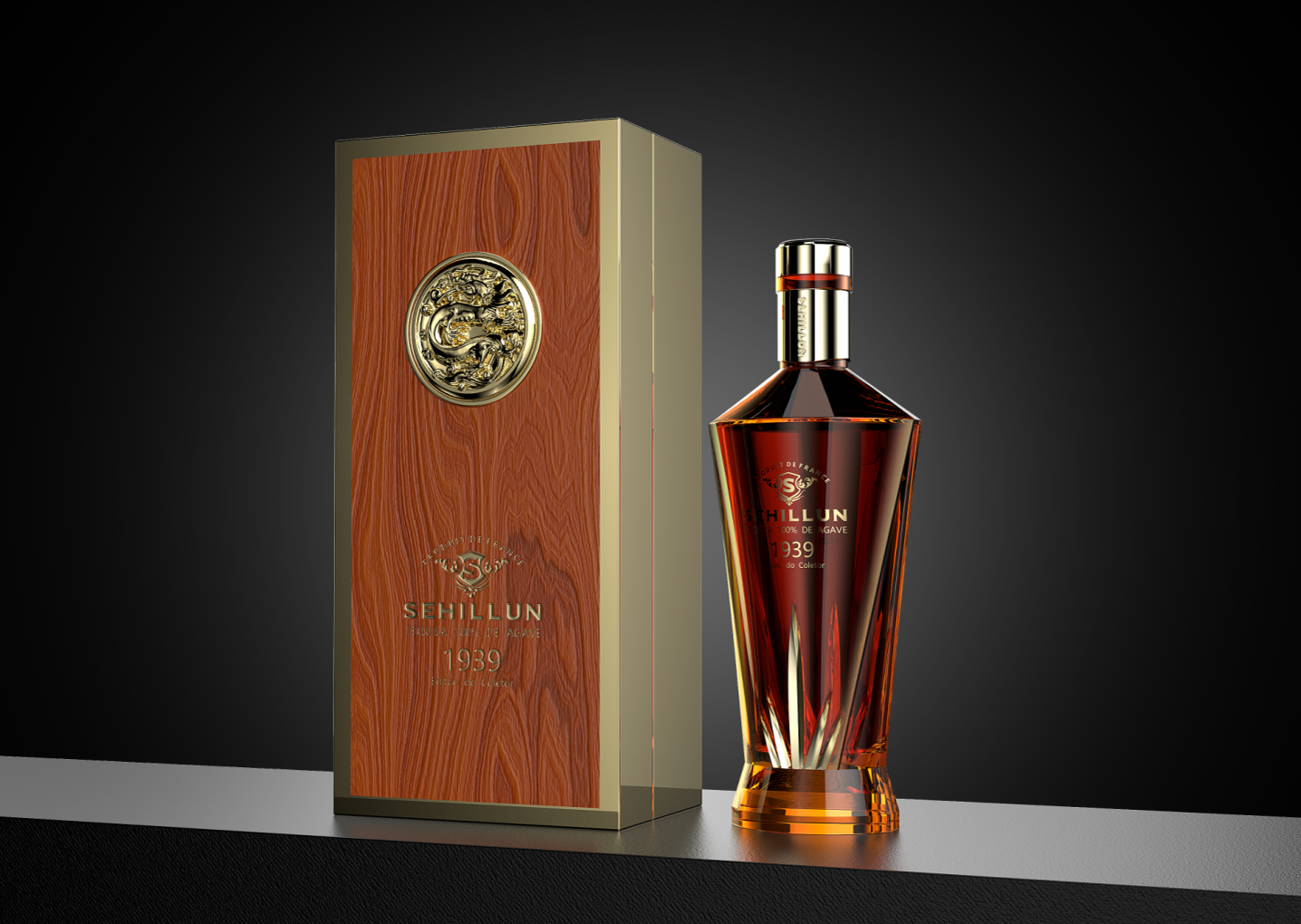 product oem custom logo high quality tequila spirits bottle light bottle comes with custom box563-3