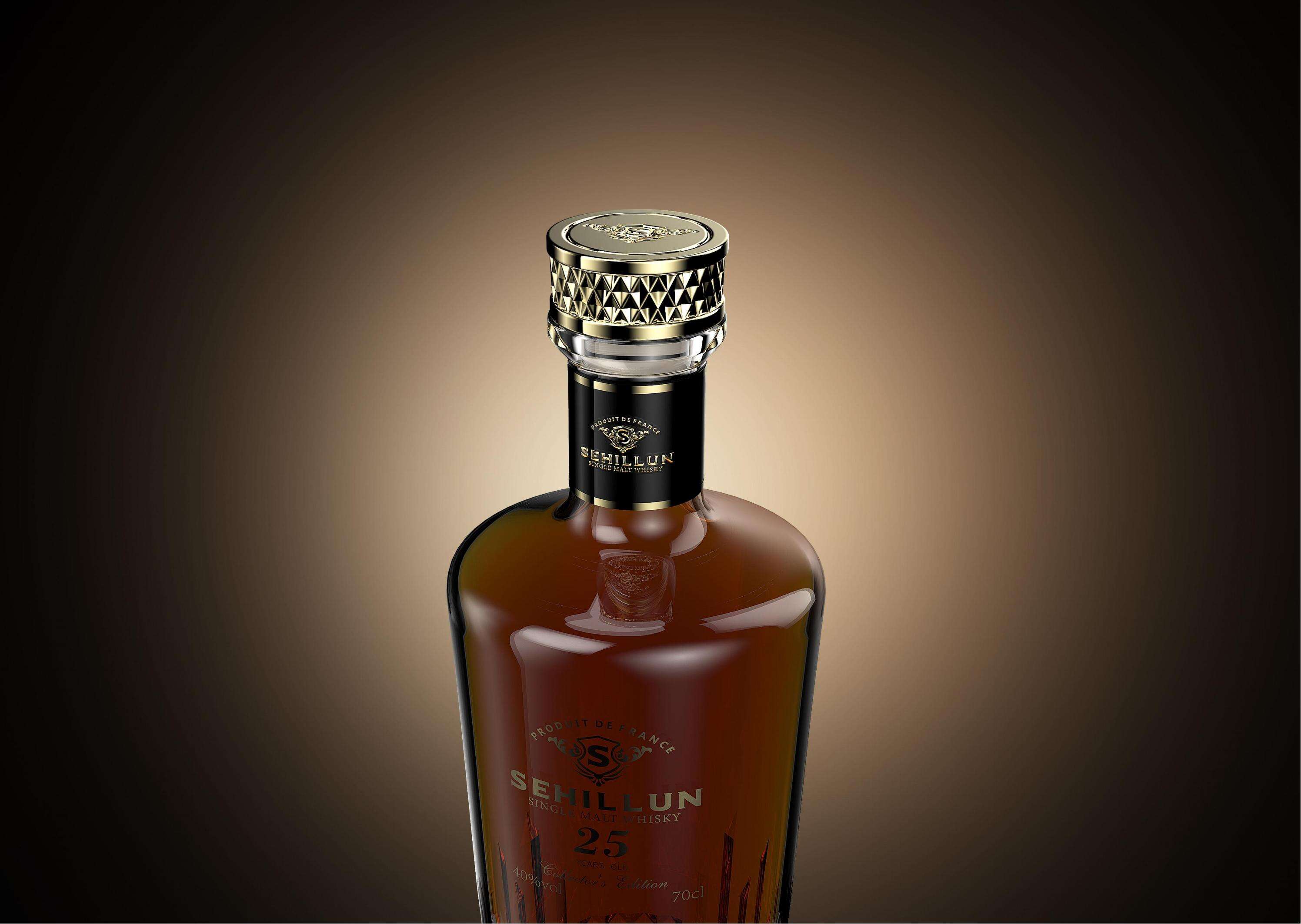 product wholesales customized logo whisy brandy glass bottle wholesale black glass with cork  cap-4