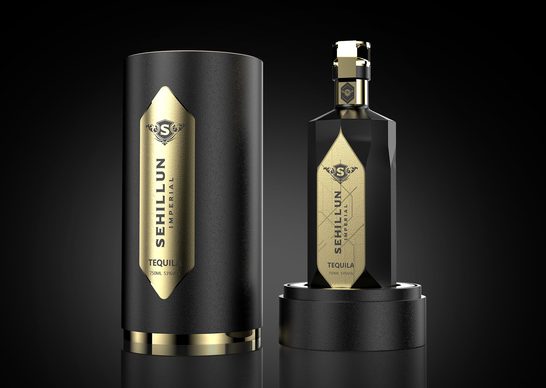 3l round glass liquor bottle with tequila-7