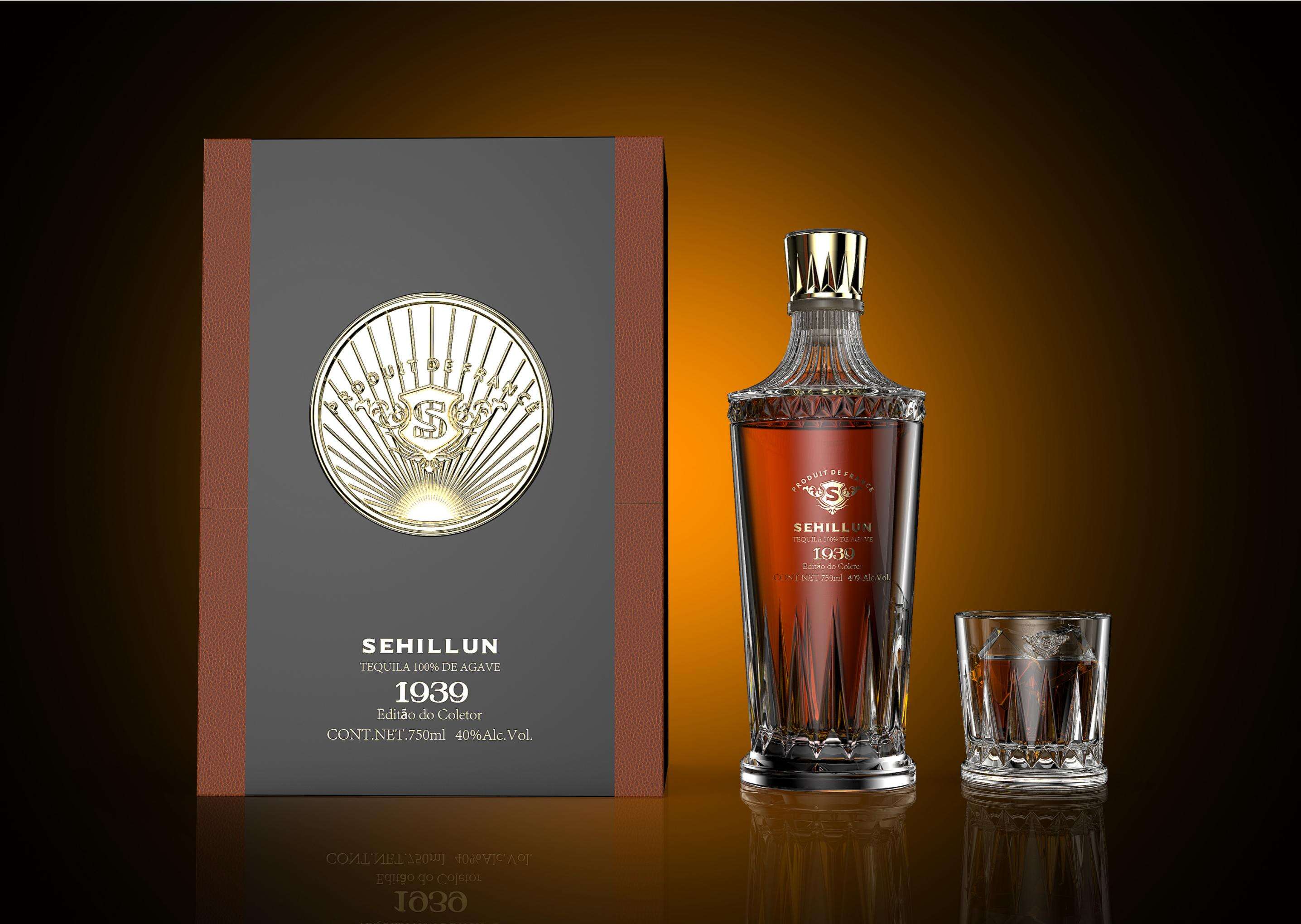 product 750 ml glass liquor bottles filled with fine tequila handcrafted in a box and with an original custom logo-4