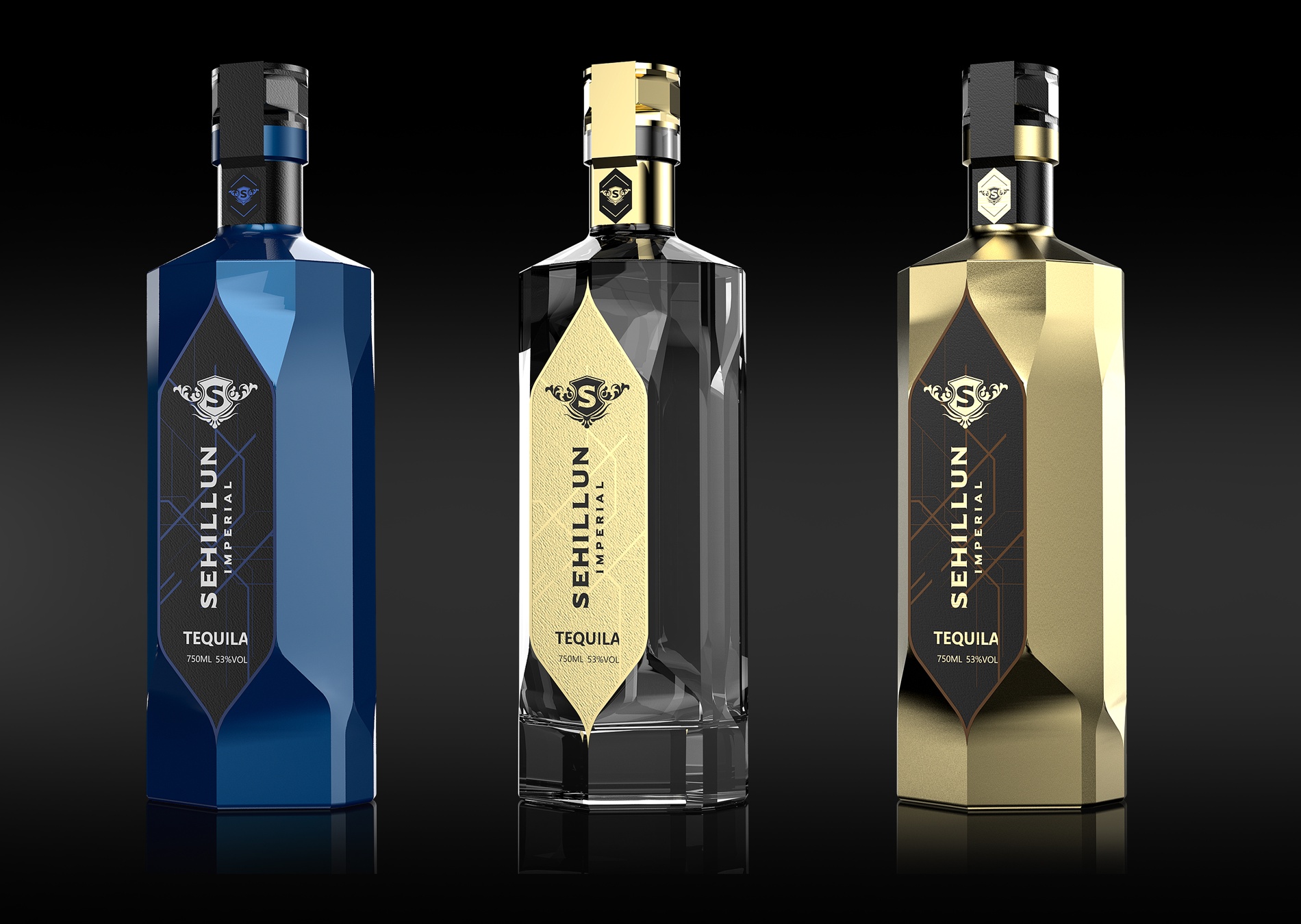 3l round glass liquor bottle with tequila-8