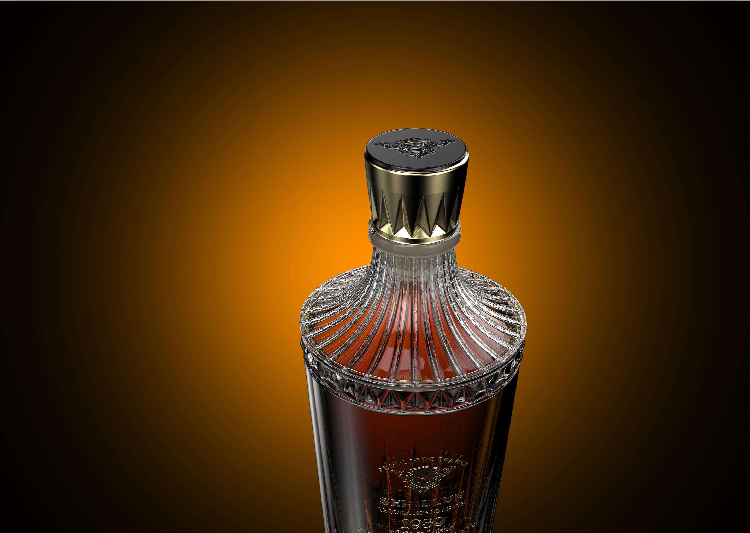 product 750 ml glass liquor bottles filled with fine tequila handcrafted in a box and with an original custom logo-6