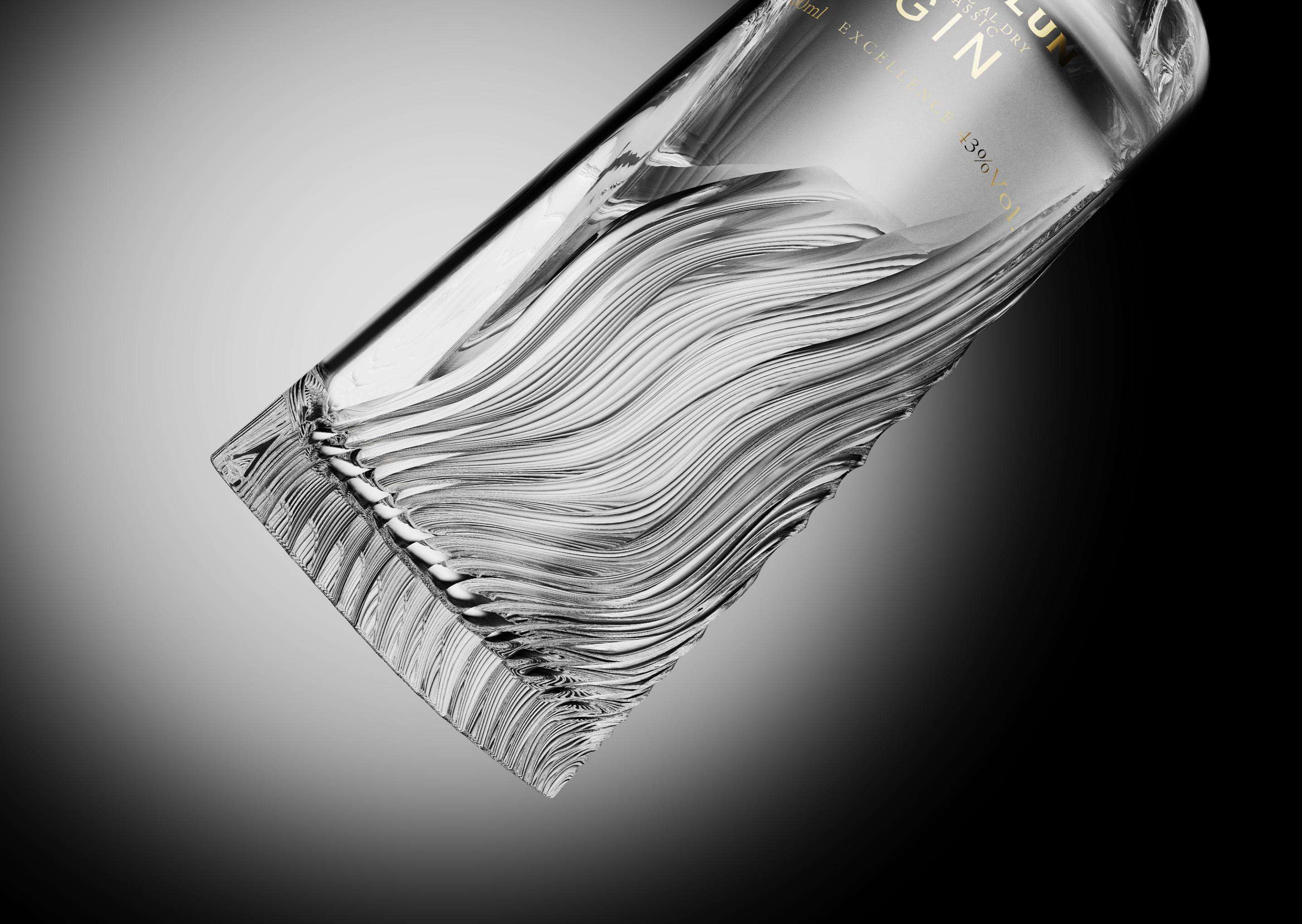 product oem custom logo high quality gin spirits bottle light bottle comes with custom box216-3