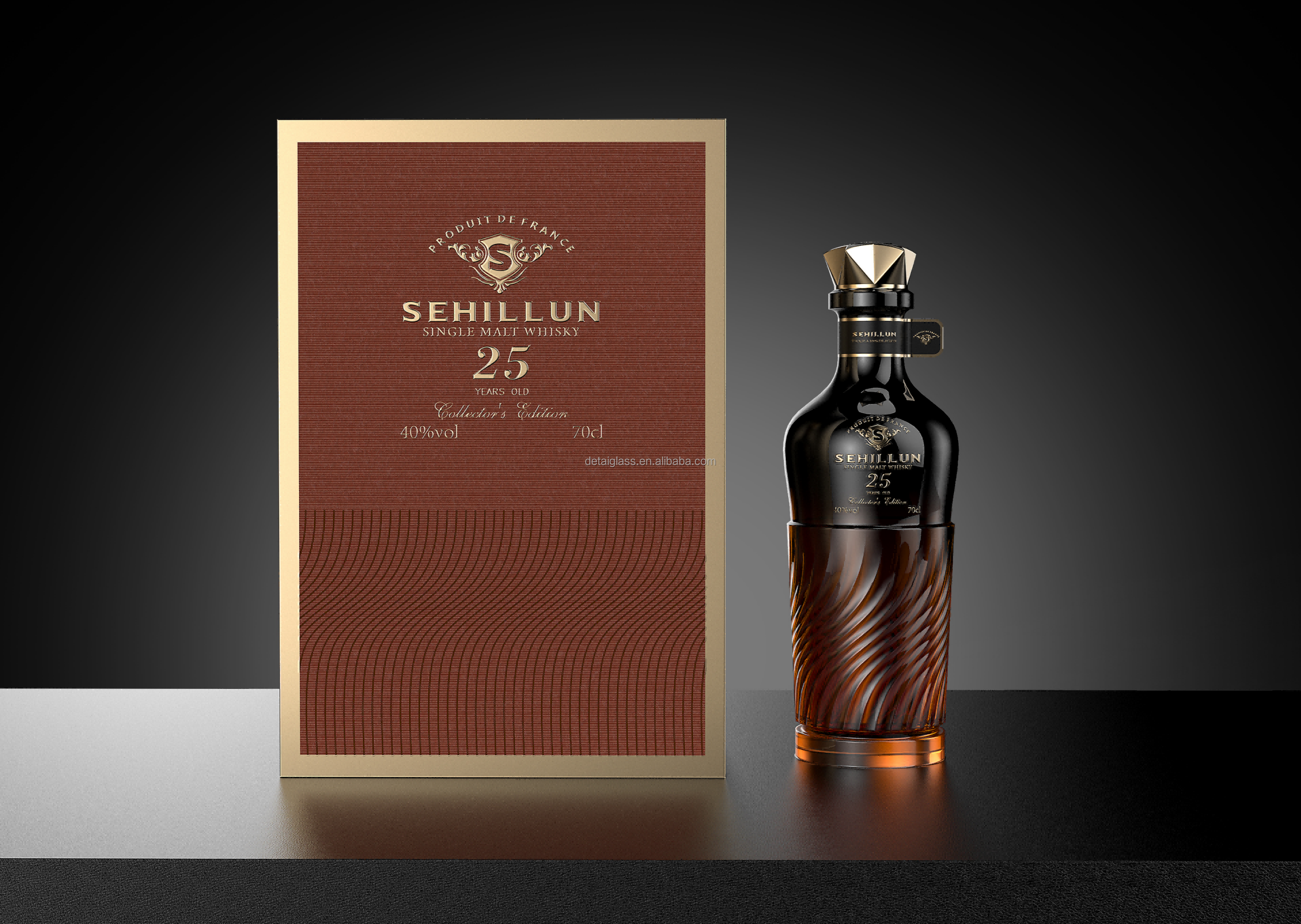 product custom made brandy bottle cartons whiskey and spirits packaging box with matt lamination for vodka whiskey gin tequila rum-2