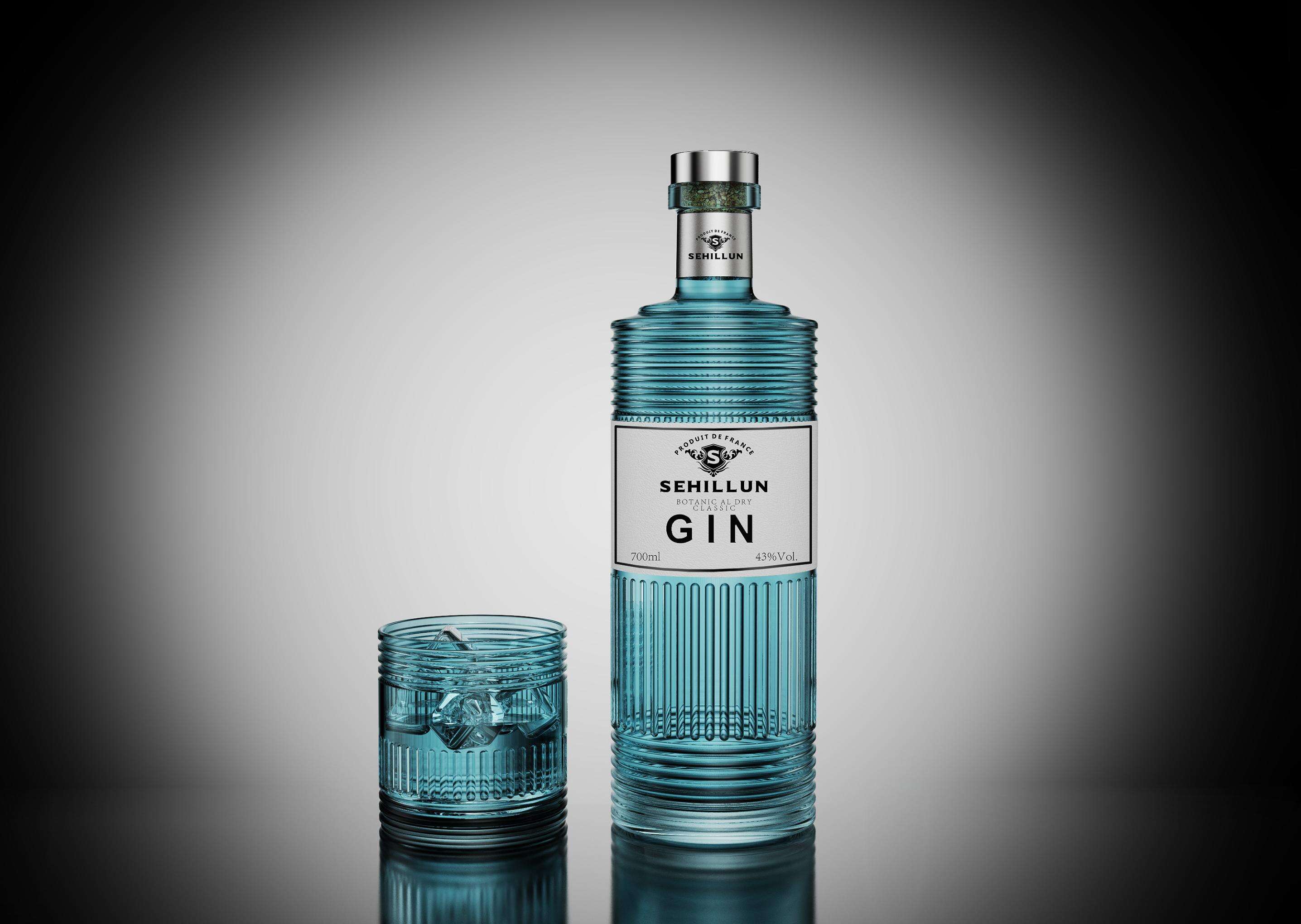 product 750ml glass liquor bottles oem custom logo high quality gin spirits bottle comes with custom box520-4