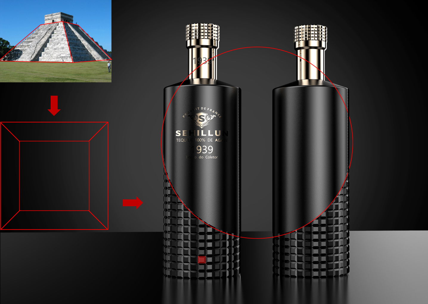 product oem custom logo high quality tequila spirits bottle light bottle comes with custom box915-2