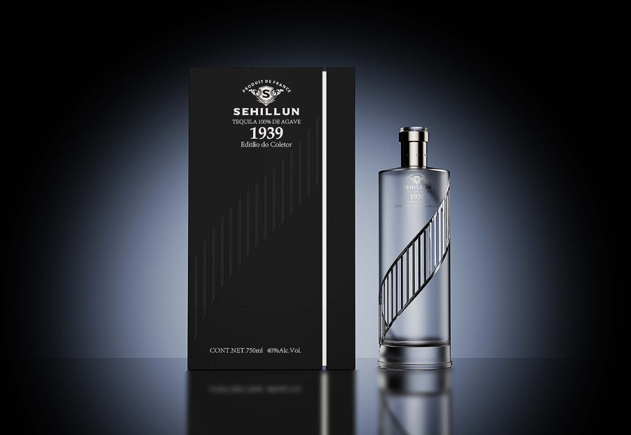 product wholesale clear liquor bottle 500ml 750ml flat tequila bottle glass with screw cap  for tequila and customization box-5