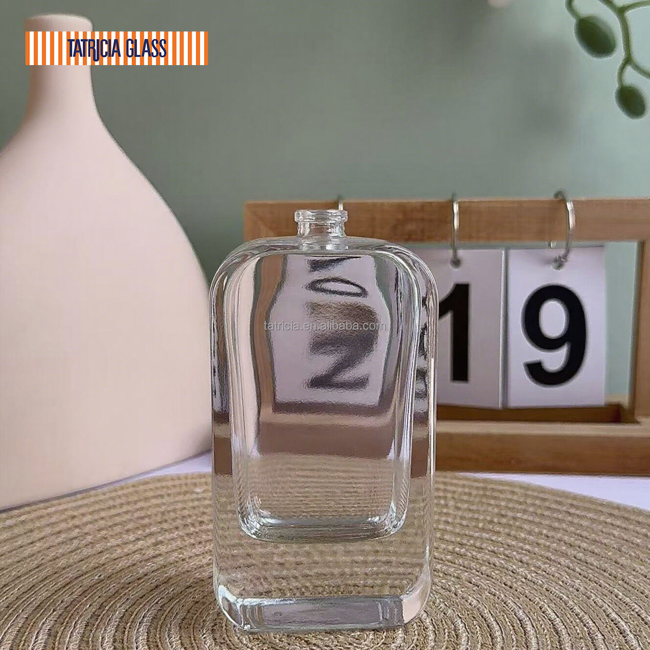 100ml eco friendly high quality wooden customize logo unique square luxury glass perfume bottles with factory wholesale202-2