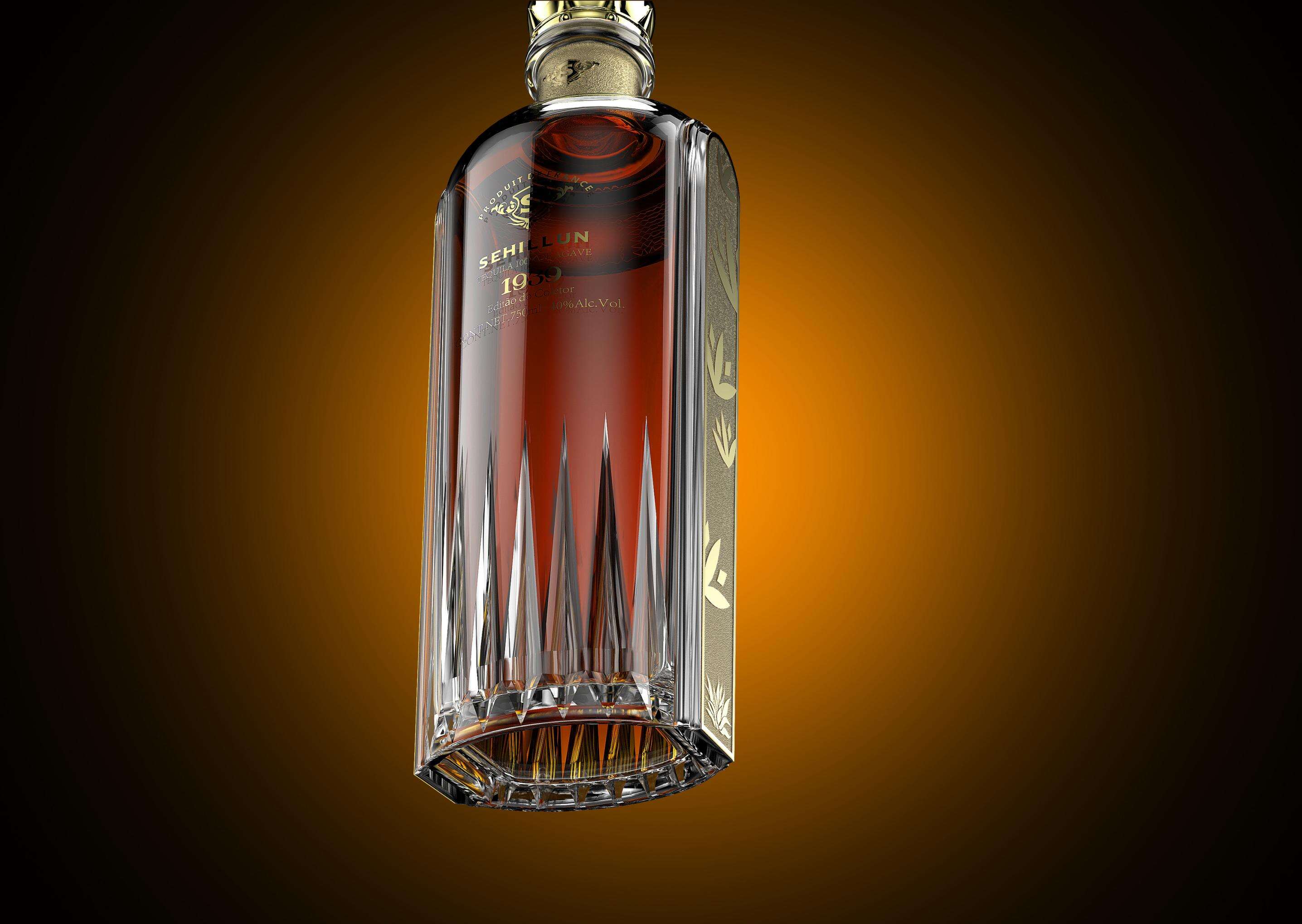 product wholesale 700ml 750ml collectors edition glass tequila bottles customizable logos cork sealing decal surface handling carton-5