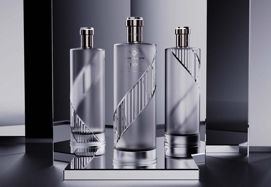 product wholesale clear liquor bottle 500ml 750ml flat tequila bottle glass with screw cap  for tequila and customization box-2