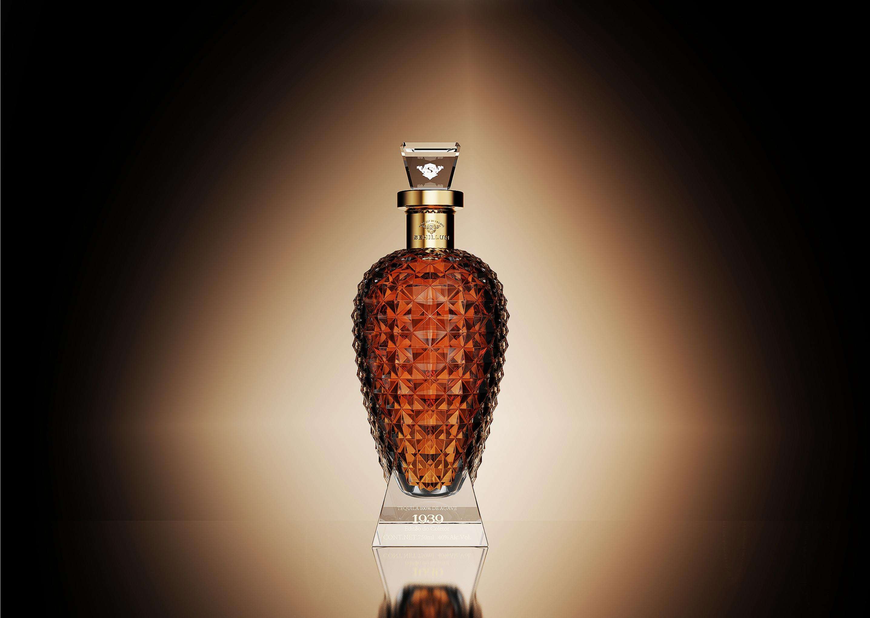 product 700ml round glass liquor bottle with tequila from a customizable glass bottle supplier guarantees both quality and quantity135-3