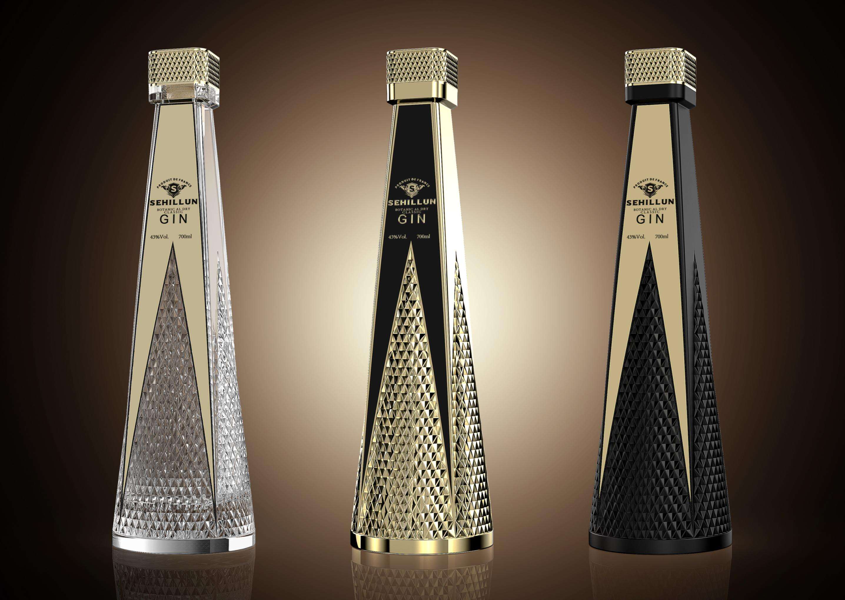 product oem custom logo high quality gin spirits bottle light bottle comes with custom box-7