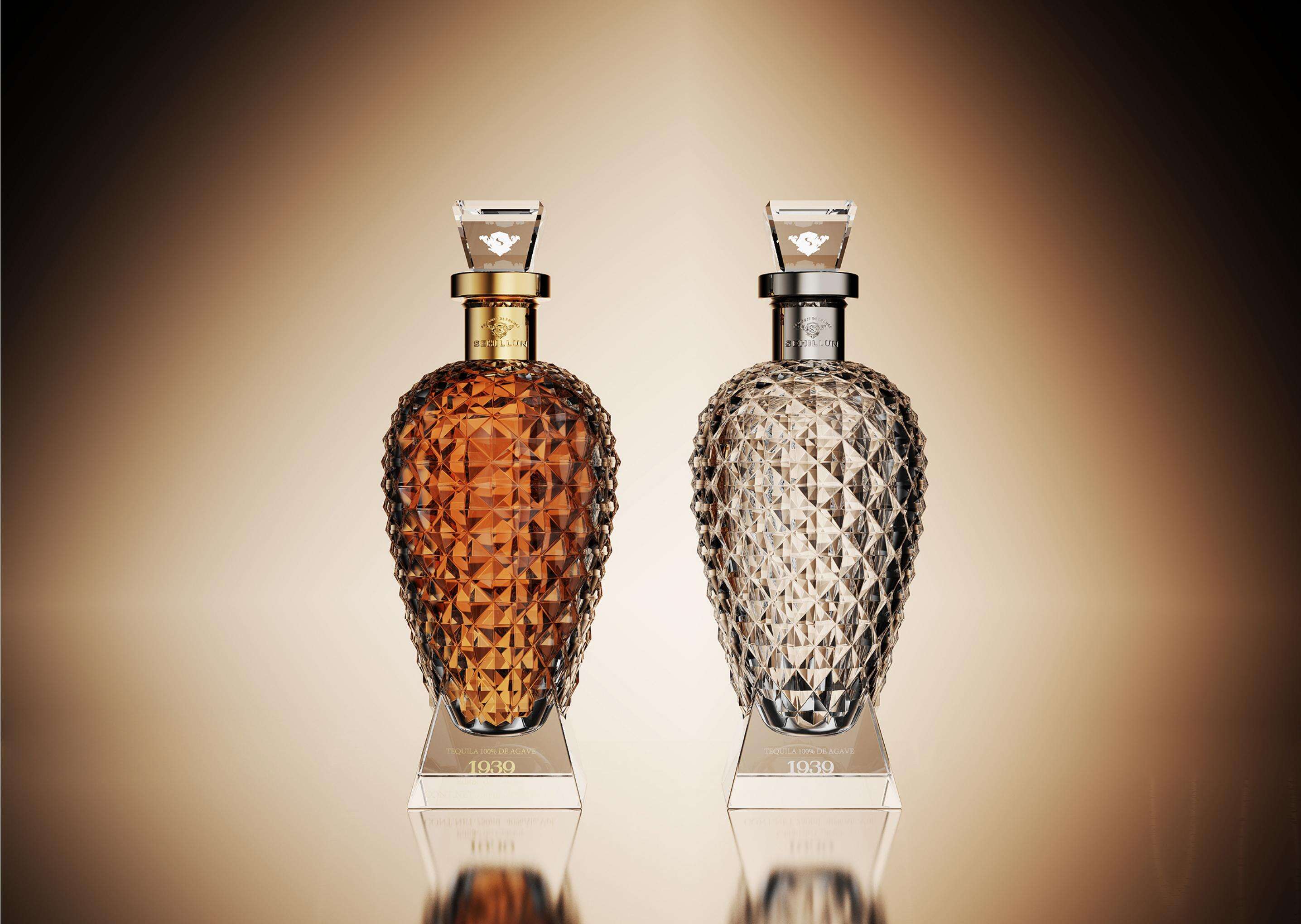 product 700ml round glass liquor bottle with tequila from a customizable glass bottle supplier guarantees both quality and quantity135-6