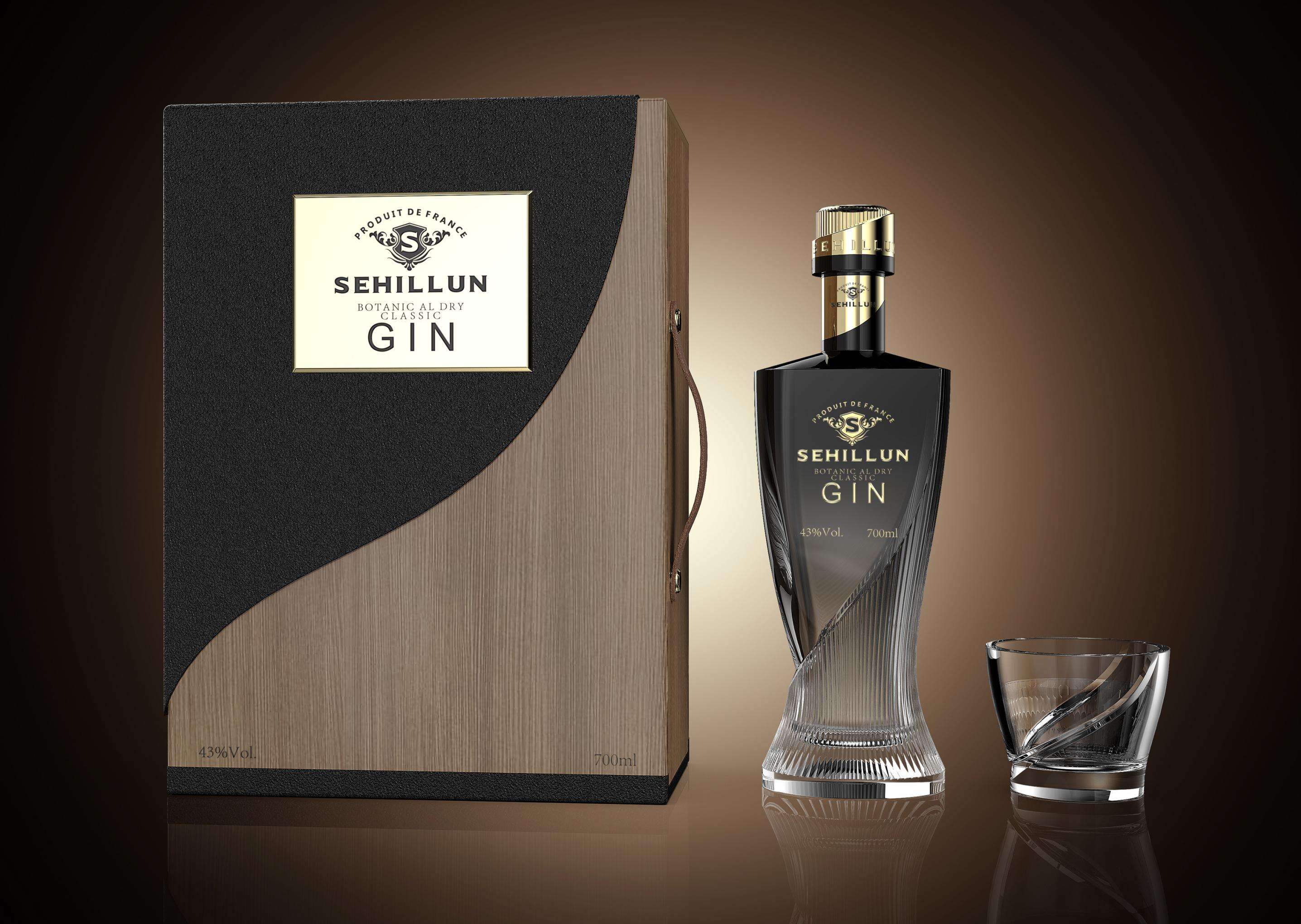 product wholesale clear liquor bottle 500ml 750ml flat gin bottle glass with screw cap  for gin and customization box-6