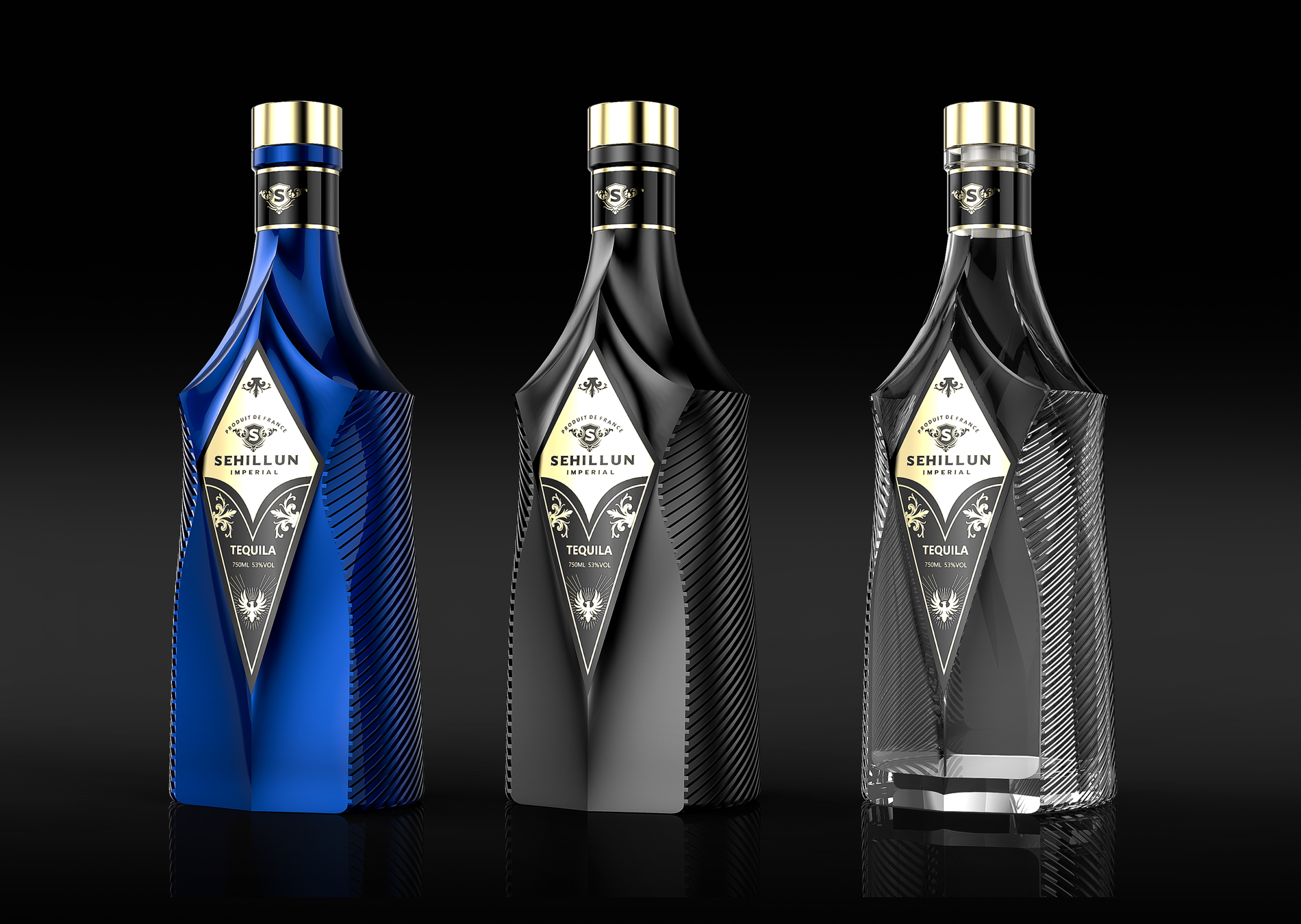 3l round glass liquor bottle with tequila-5