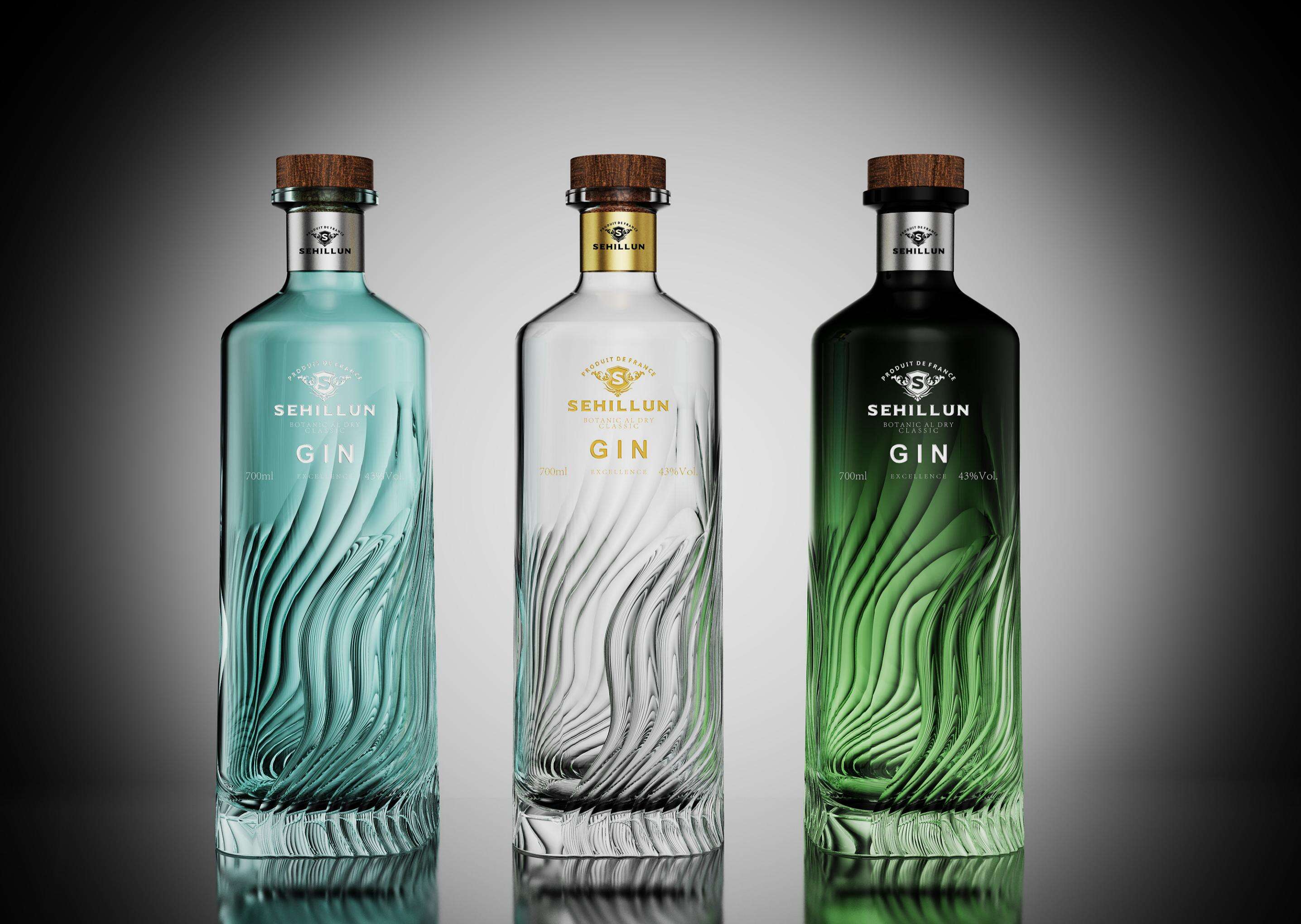 product oem custom logo high quality gin spirits bottle light bottle comes with custom box216-4