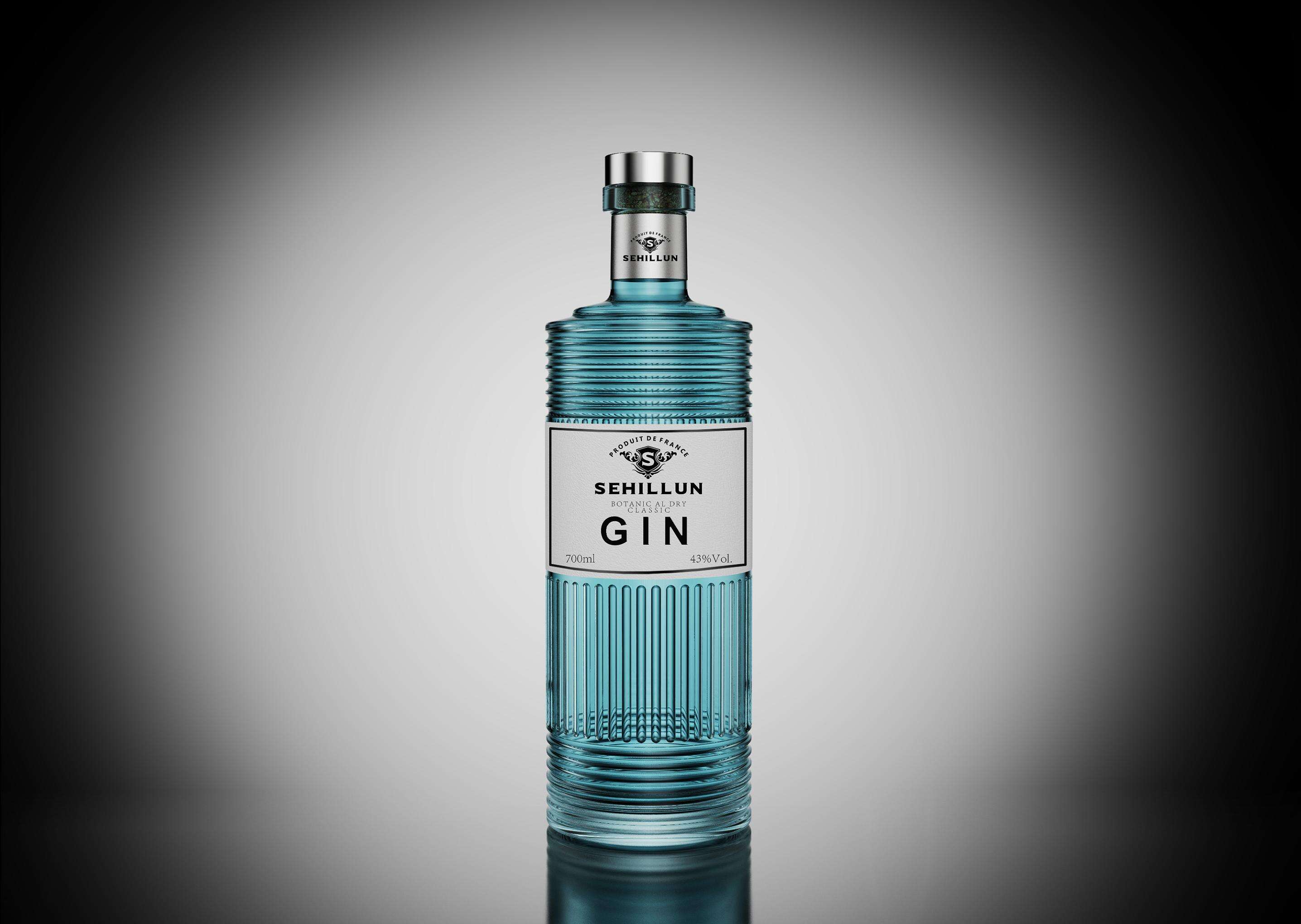 product 750ml glass liquor bottles oem custom logo high quality gin spirits bottle comes with custom box520-2