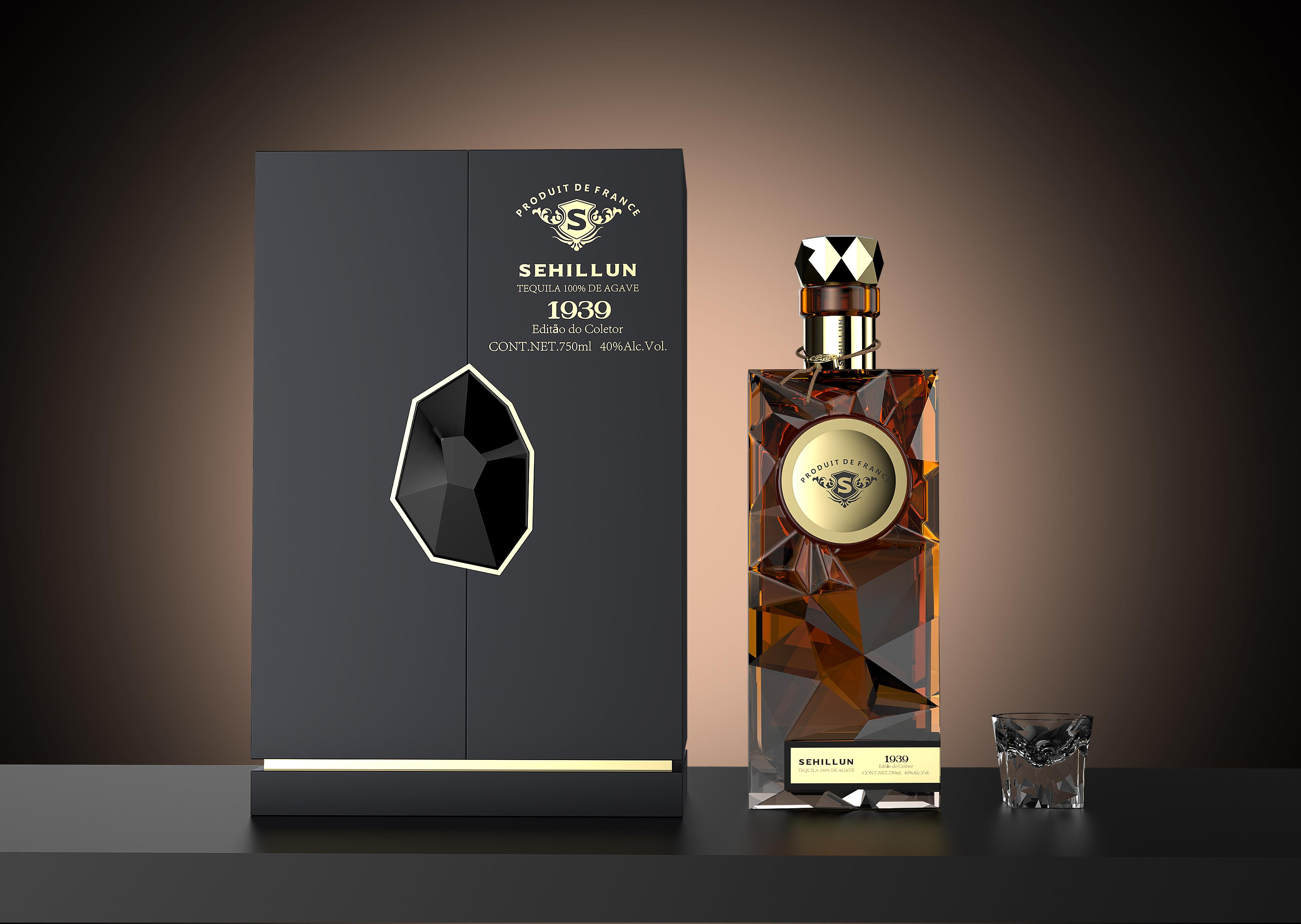 product oem custom logo high quality tequila spirits bottle light bottle comes with custom box-2