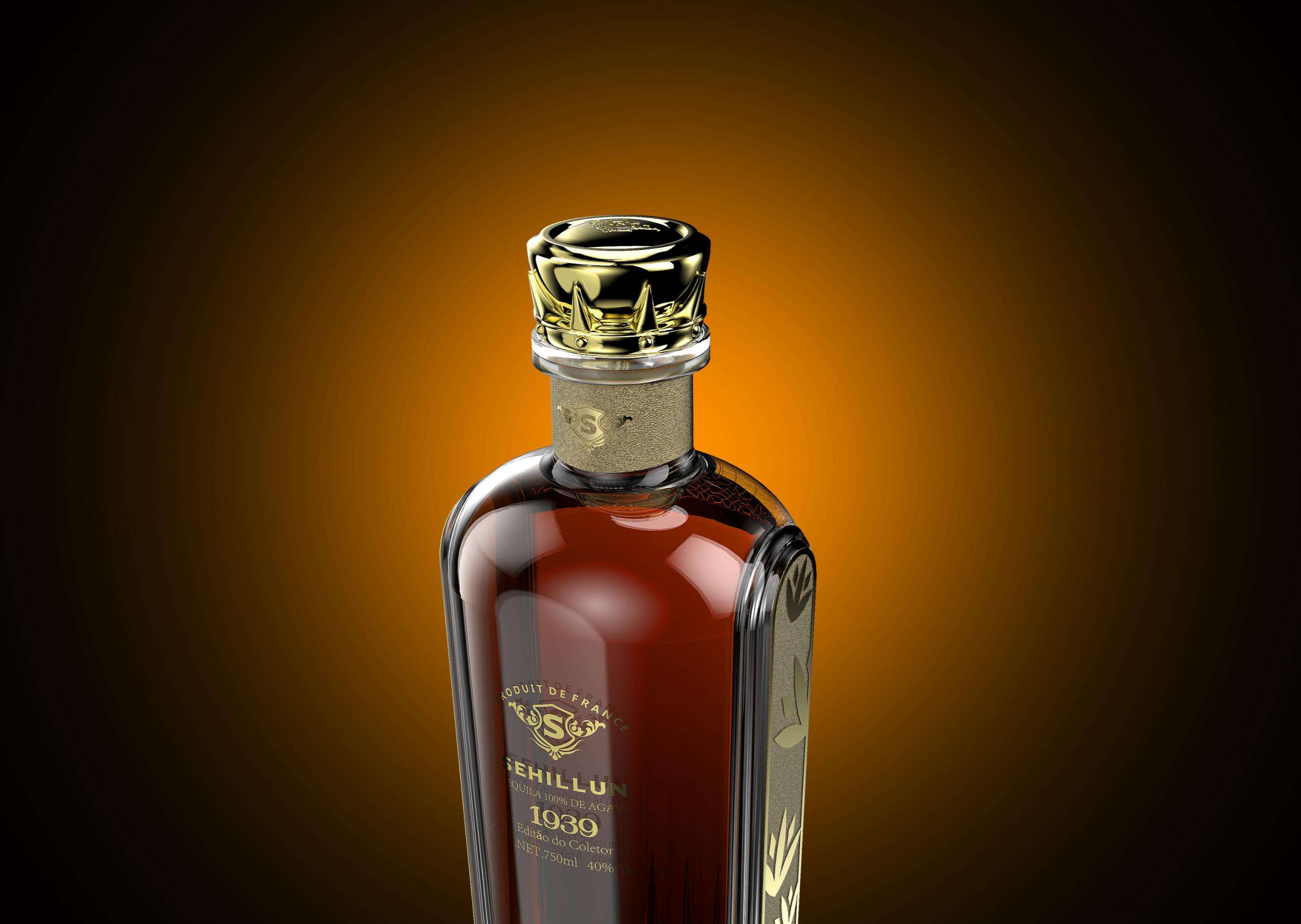 product wholesale 700ml 750ml collectors edition glass tequila bottles customizable logos cork sealing decal surface handling carton-6