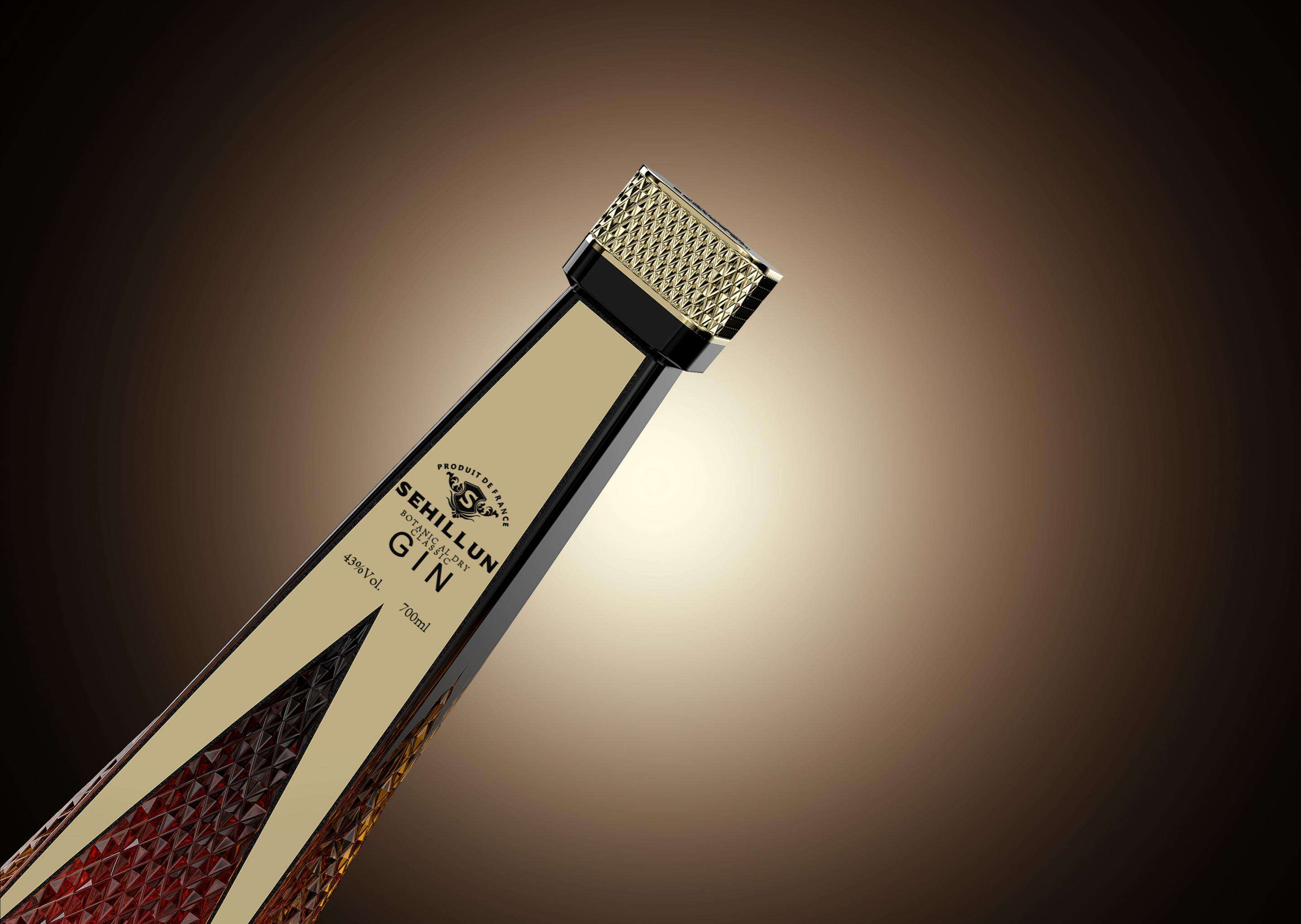 product oem custom logo high quality gin spirits bottle light bottle comes with custom box-3