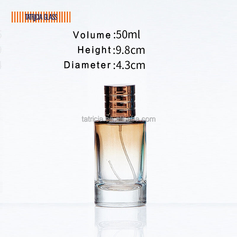 50ml b2b recyclable custom designer unique cute colored empty glass perfume bottles in gold red black and pink545-9