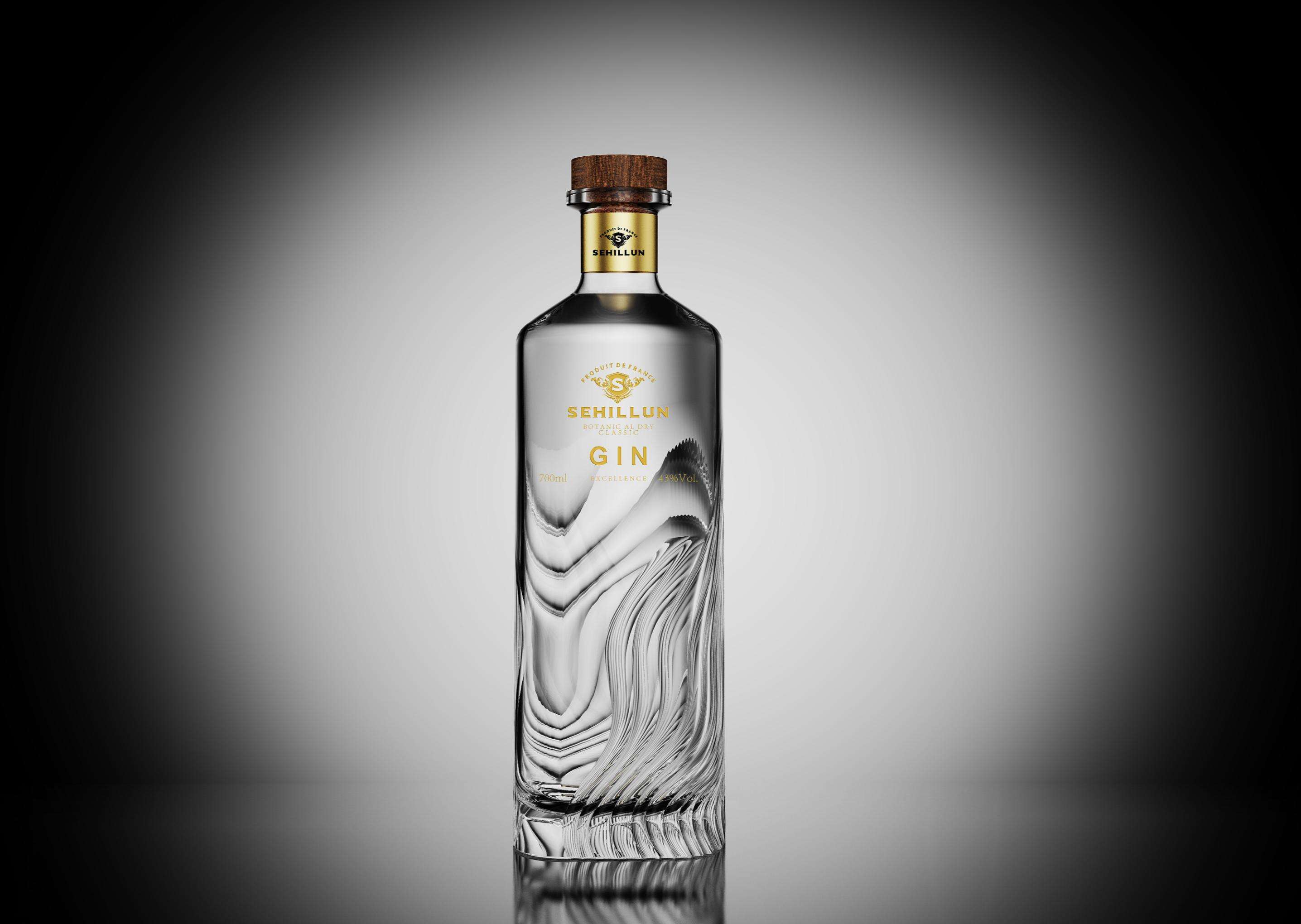 product oem custom logo high quality gin spirits bottle light bottle comes with custom box216-2