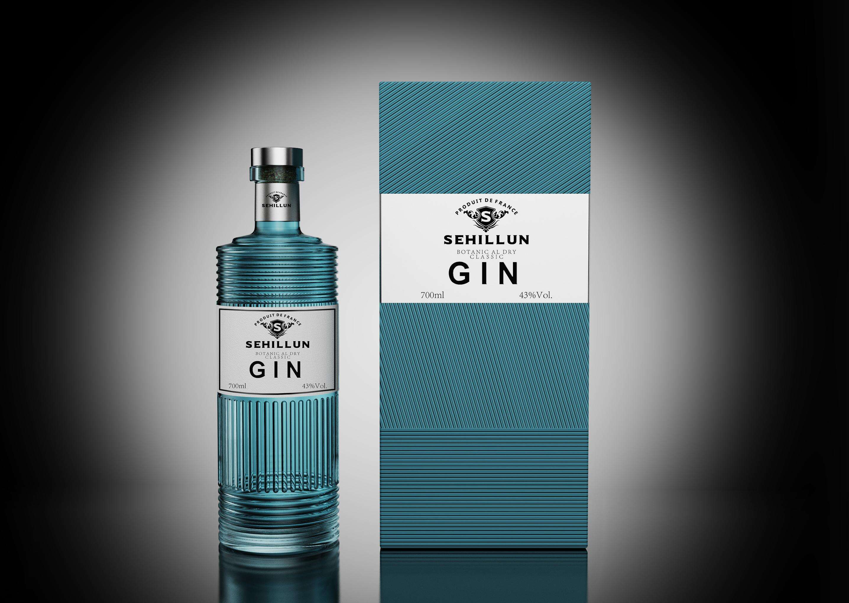 product 750ml glass liquor bottles oem custom logo high quality gin spirits bottle comes with custom box520-8